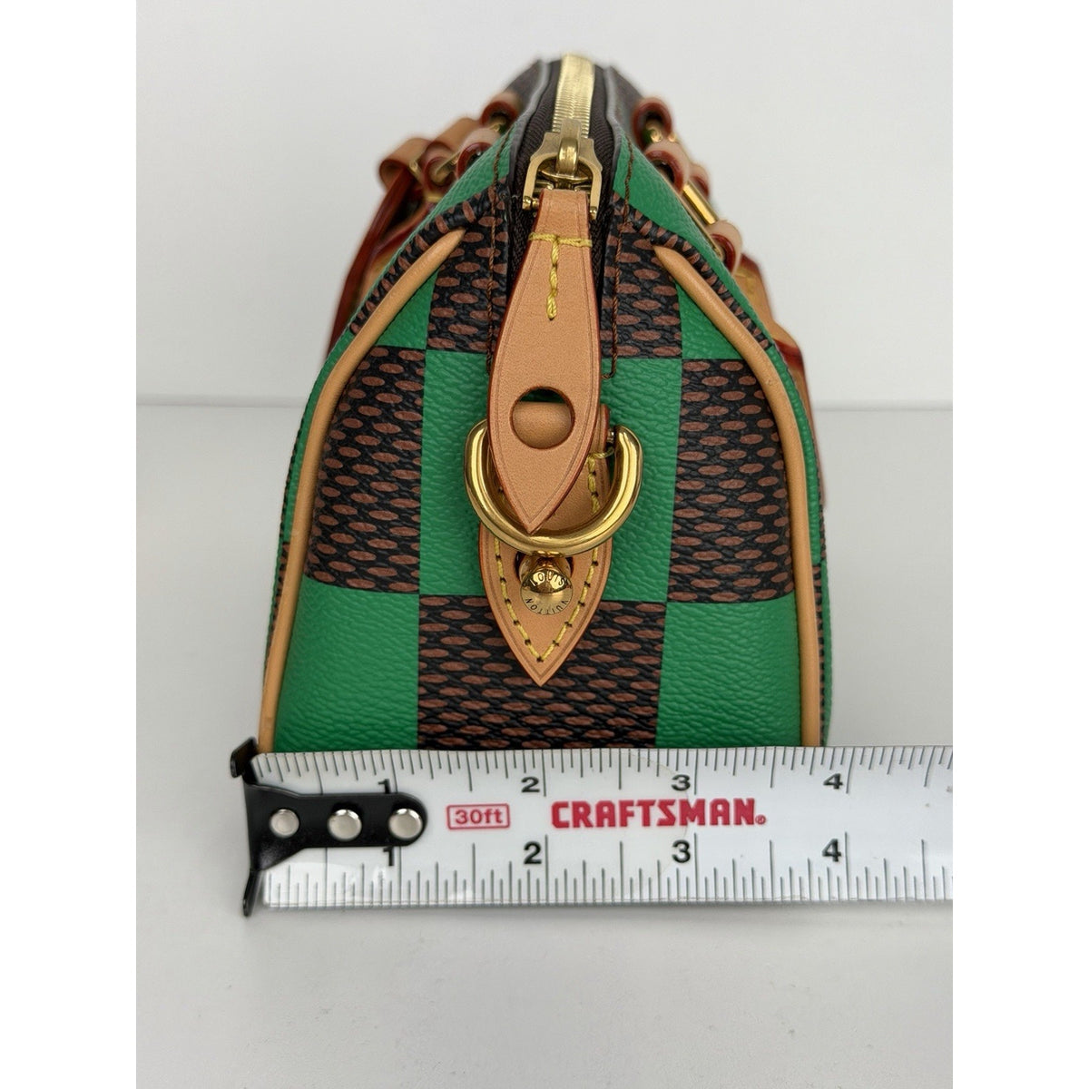 LAYAWAY: Louis Vuitton Nano Speedy Bandouliere in Damier Pop Green Canvas Microchipped B1 (Copy)