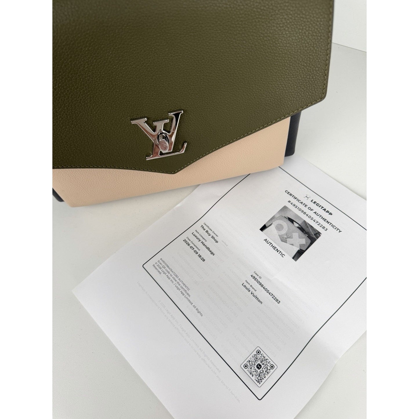Louis Vuitton Mylockme Satchel Bag MM in Colorblock Leather NFC D-8