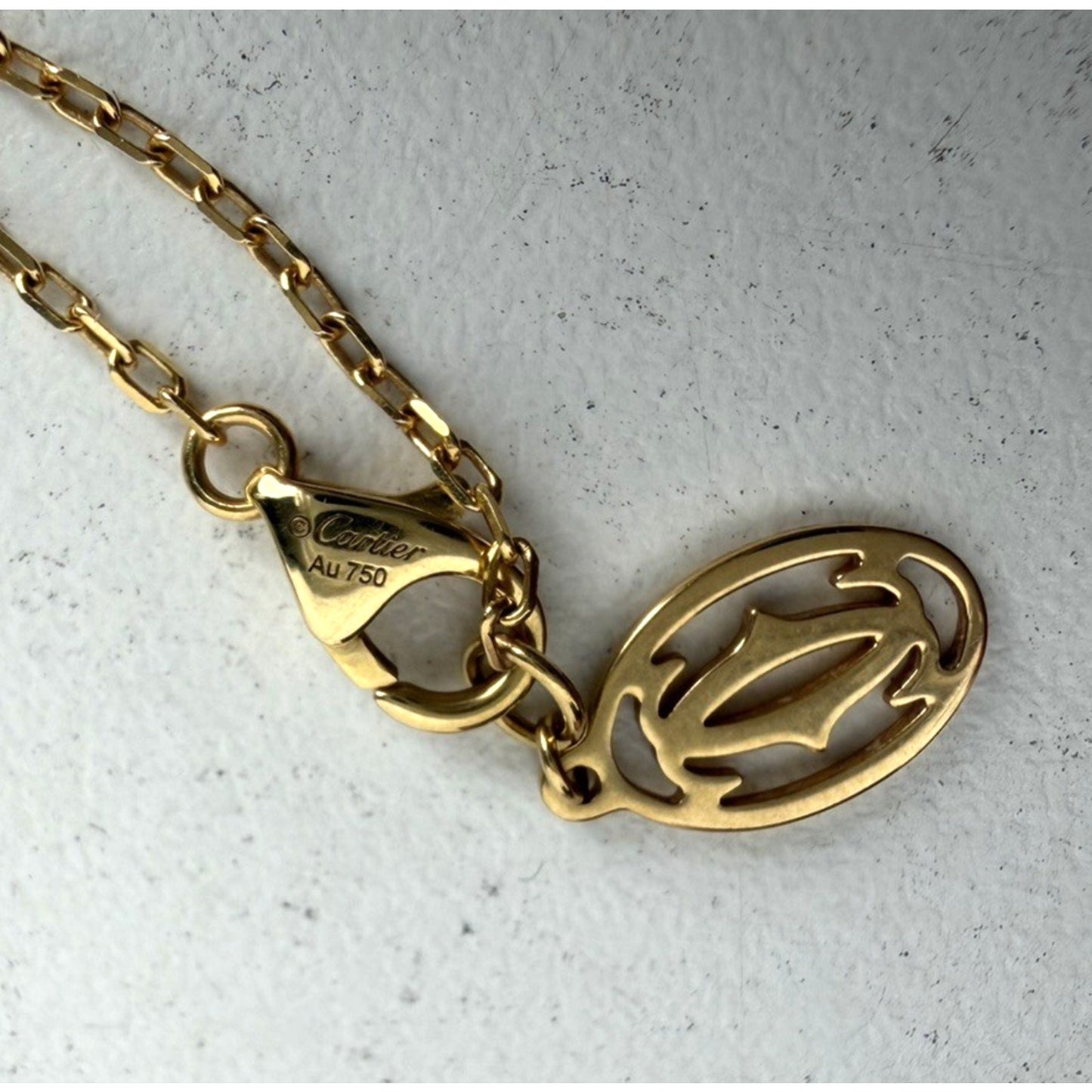 Cartier D'Amour Diamond Necklace Mini Model in 18K Yellow Gold 16in