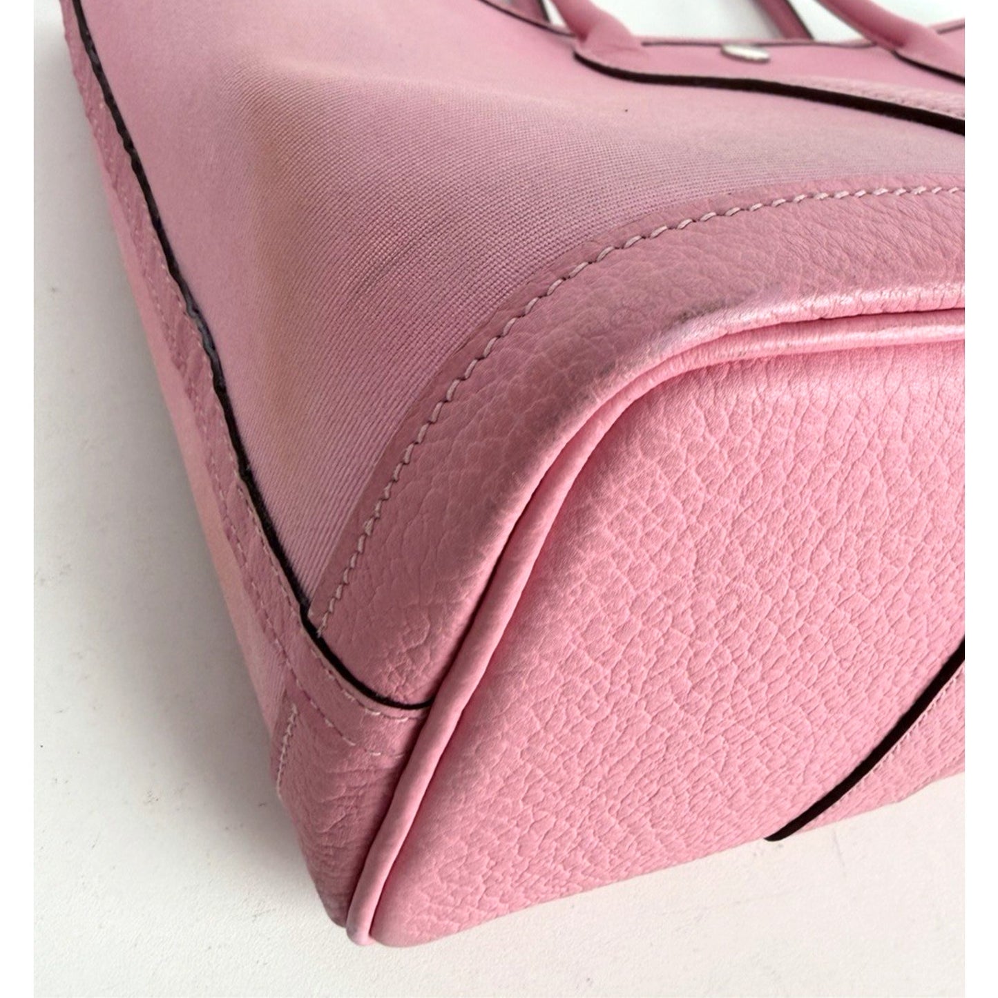 Hermes Toile & Clemence Garden Party 30 Top Handle Bag Rose Sakura C4