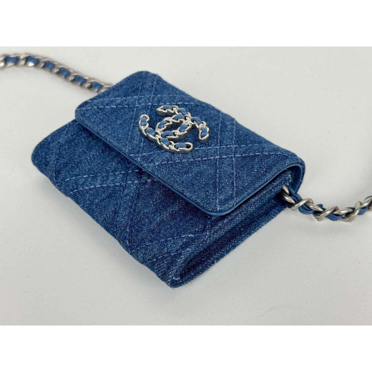 Chanel Denim 19 Wallet on Chain Crossbody Bag (2021)