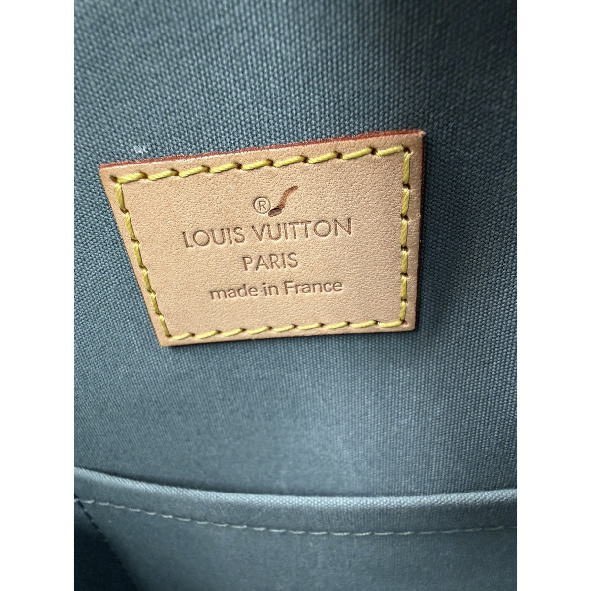 Louis Vuitton Alma GM Handbag in Green LV Monogram Vernis Patent Leather 2011 F2