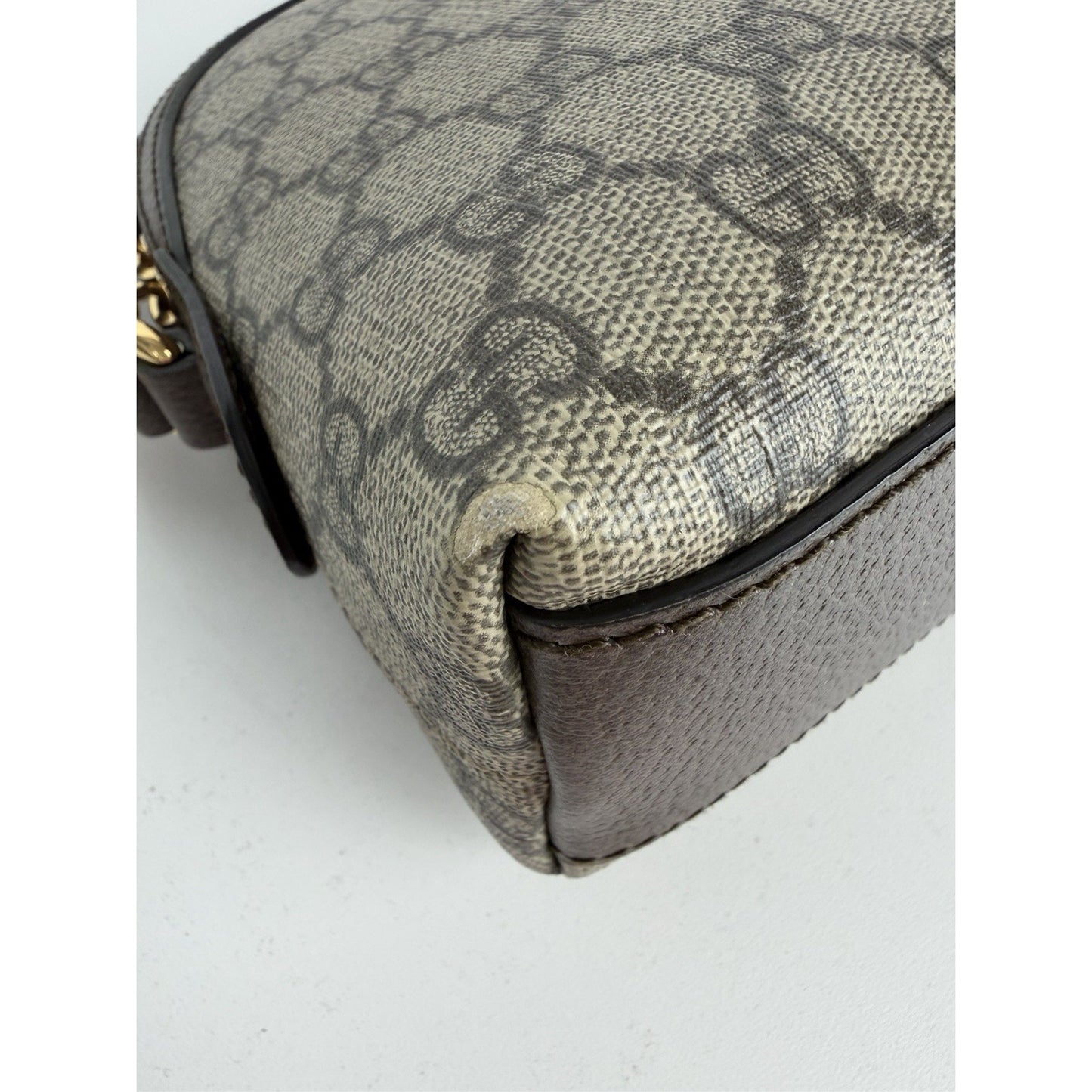 Gucci Ophidia Rounded Top Shoulder Bag Small in Brown GG Supreme Canvas S-19