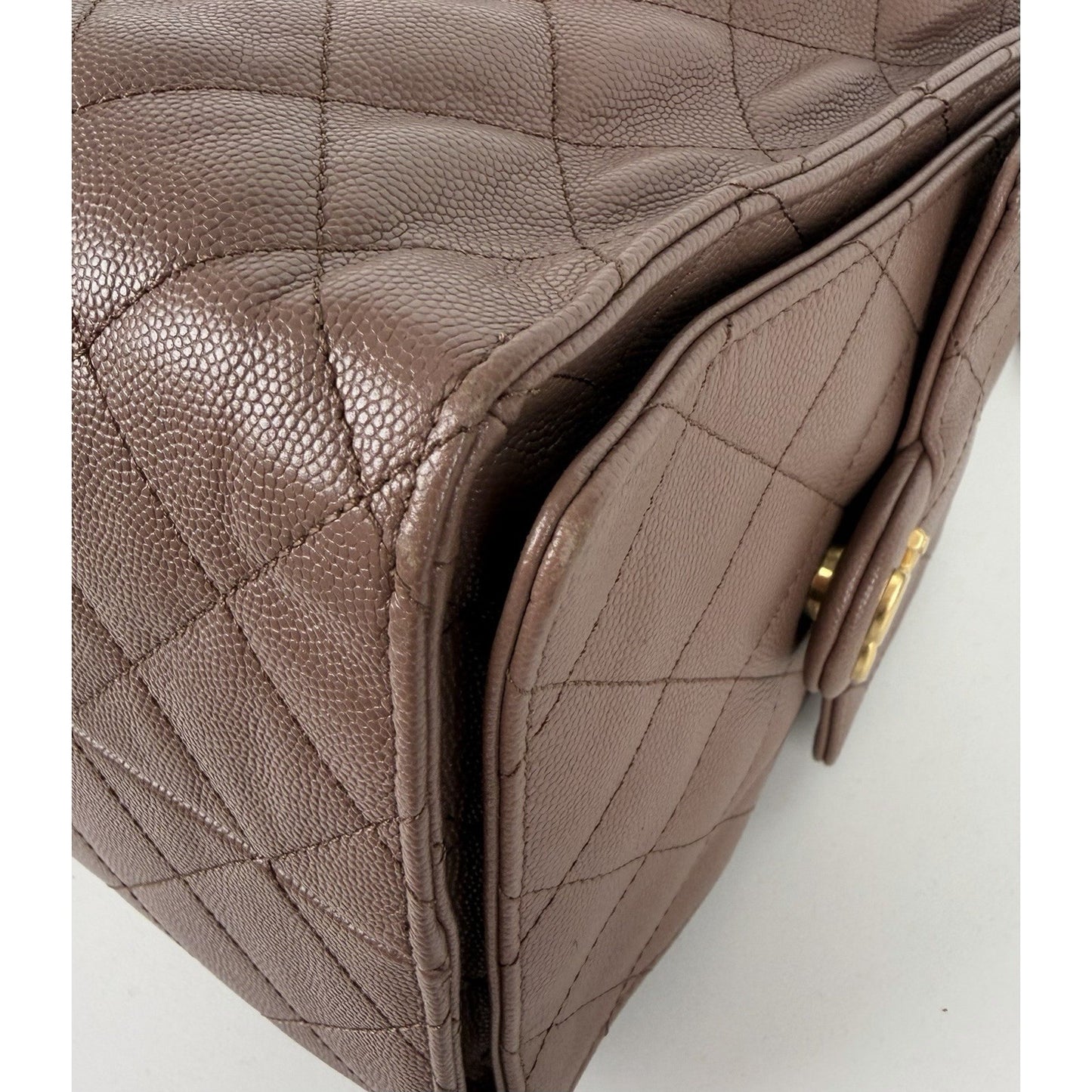 Chanel Medium 25 Hobo Bag is Mauve Quilted Caviar Leather 2022 E8