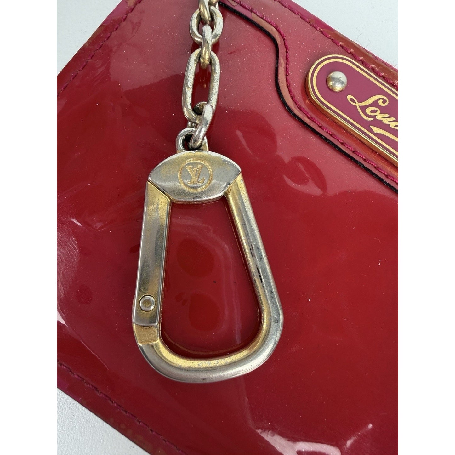 Louis Vuitton Pochette Cles NM Coin Purse in Rose Indien Monogram Vernis 2014