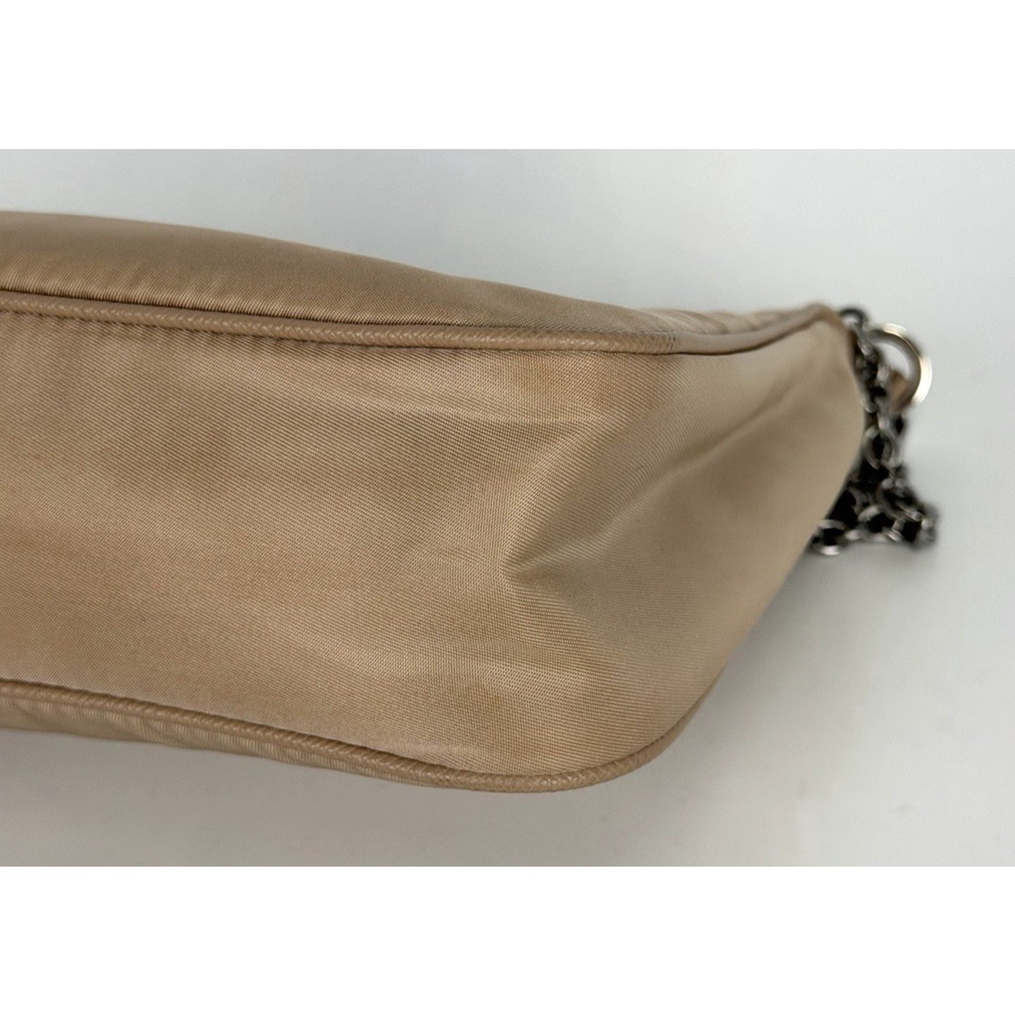 Prada Tessuto Nylon Re-edition 2005 Beige Crossbody Bag S04