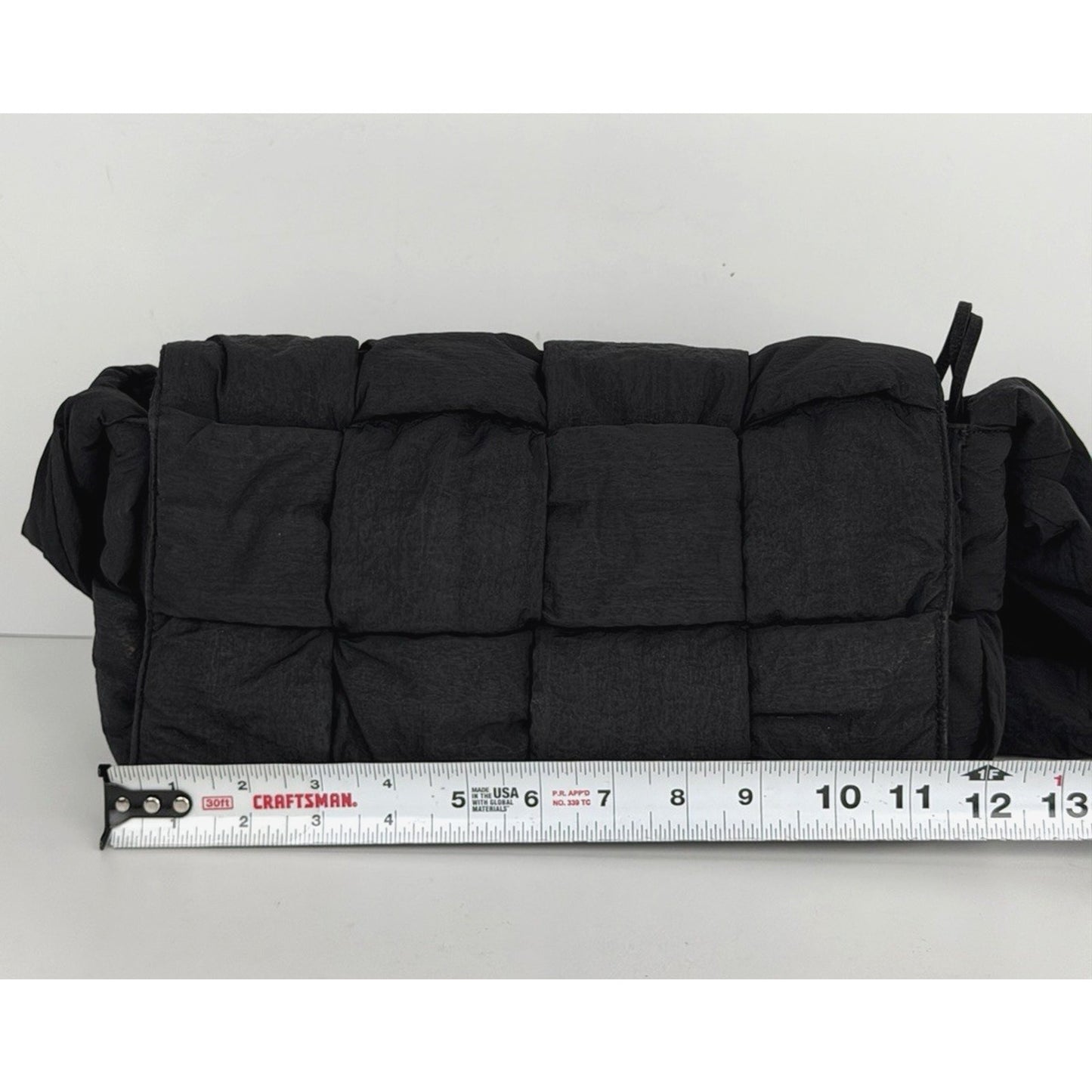 Bottega Veneta Nylon Intrecciato Padded Tech Cassette Bag in Black S07