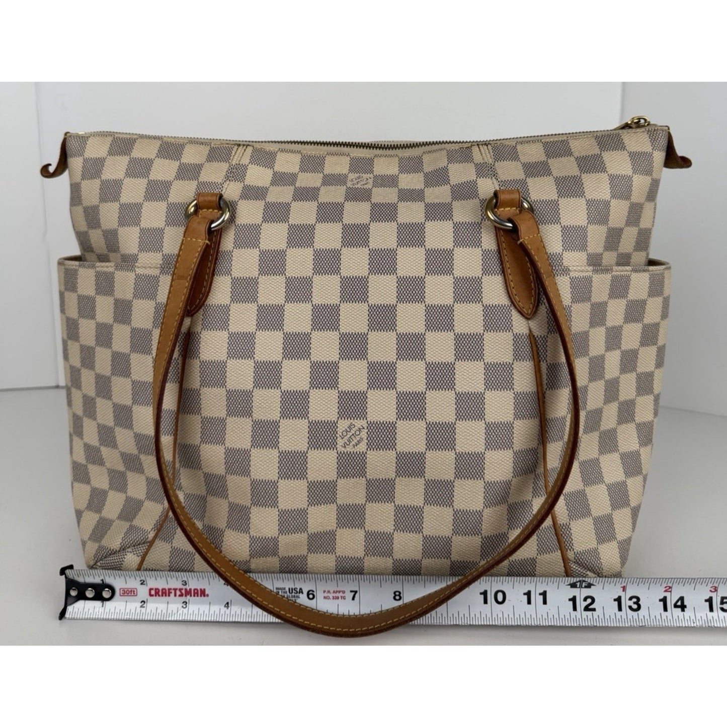 Louis Vuitton Totally MM Tote Bag in Damier Azur Coated Canvas 2013 S