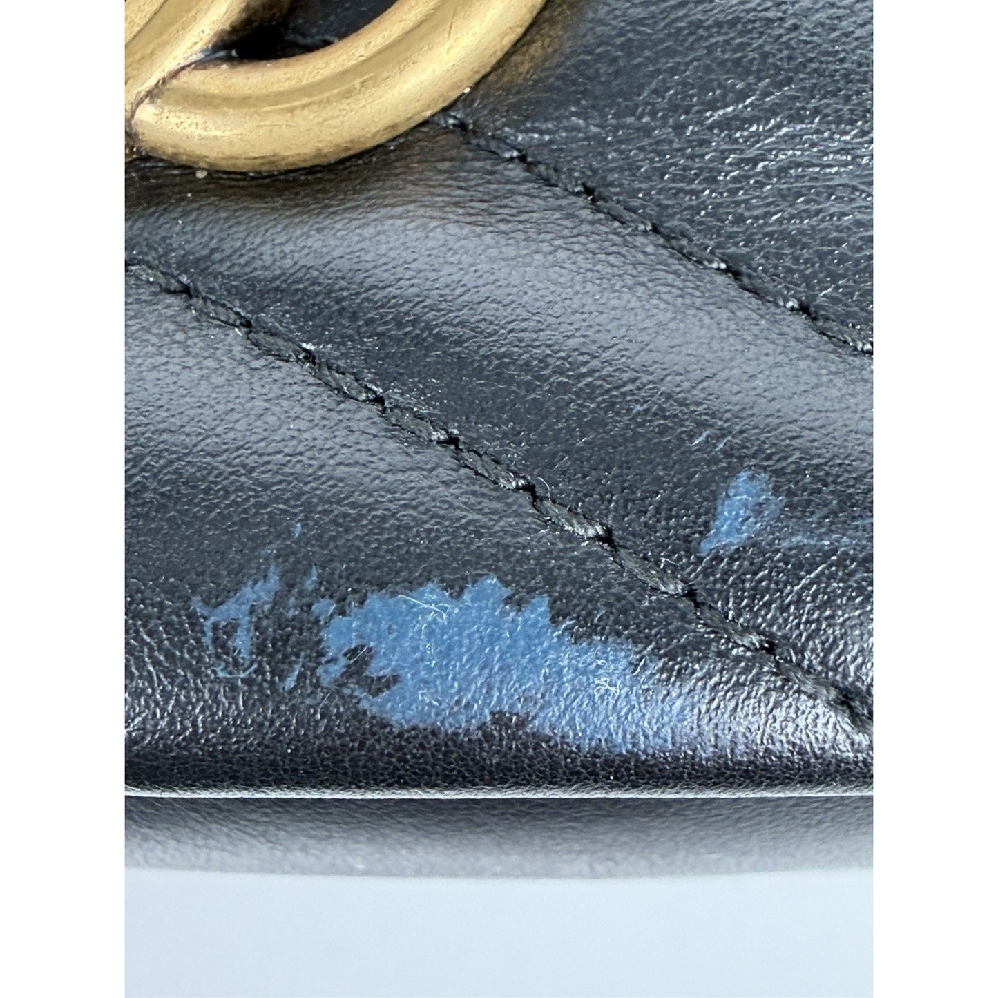 Gucci GG Marmont Vanity Mini Backpack in Black Quilted Matelasse Leather