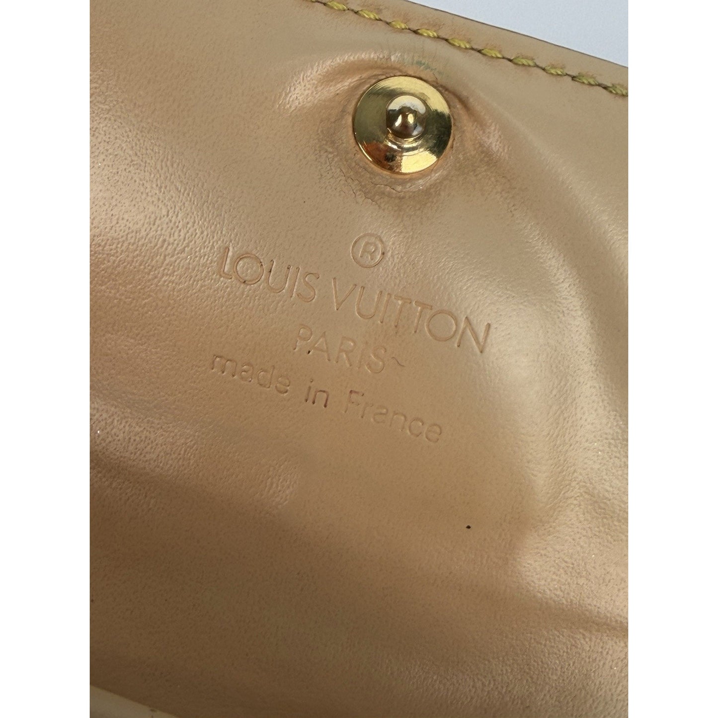 Louis Vuitton White Multicolor Porte-Monnaie Plat Coin Purse