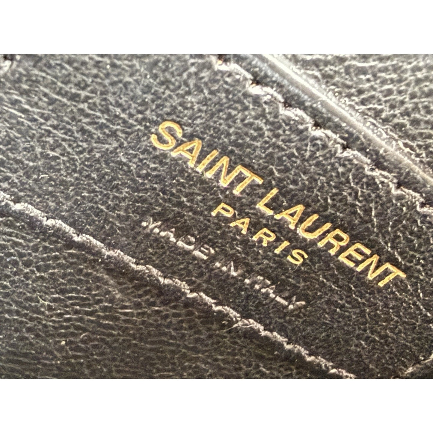 Saint Laurent Patent Calfskin Carré Quilted Cassandre Mini Camera Bag Black