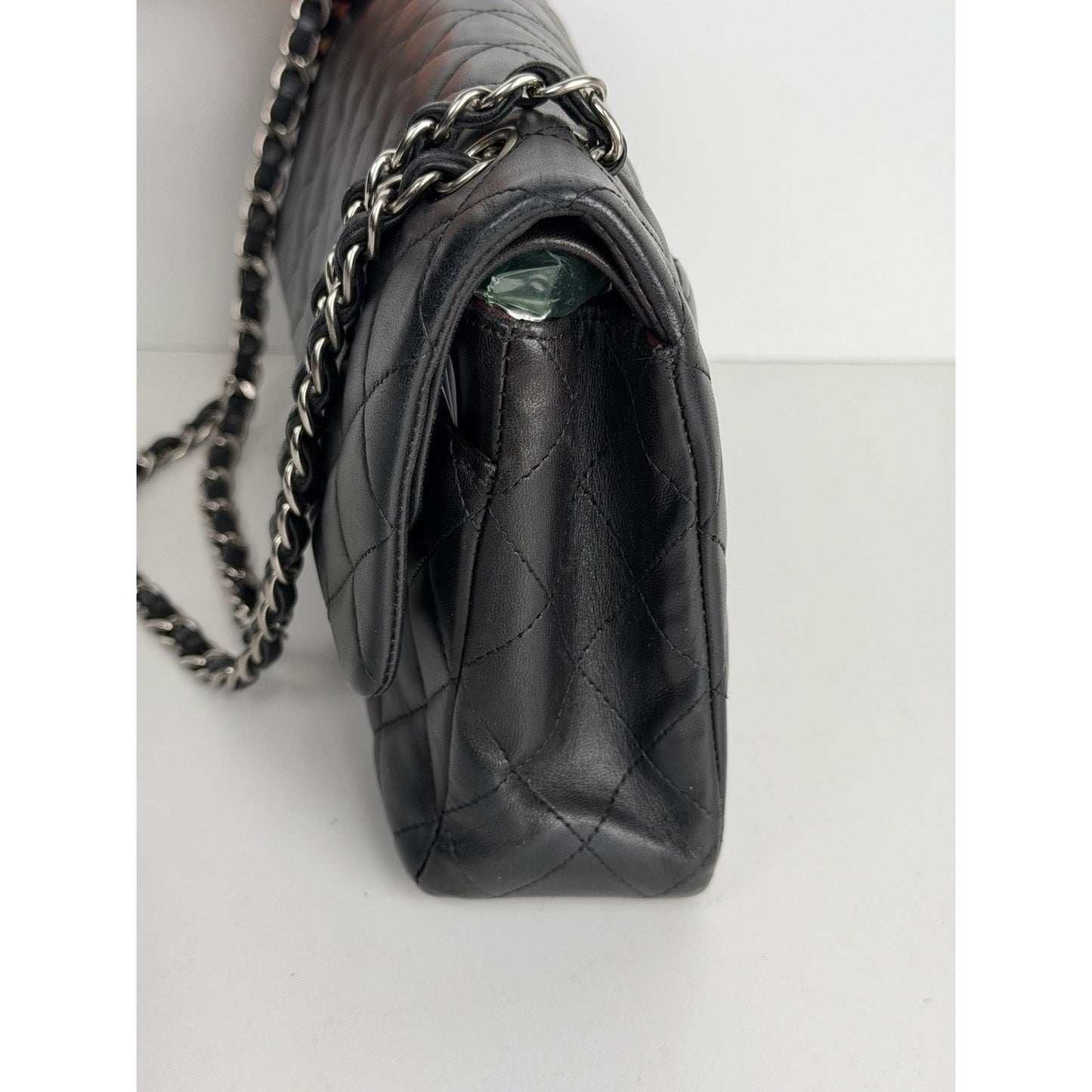 CHANEL Classic Double Flap Bag Medium Black Caviar Leather 2011