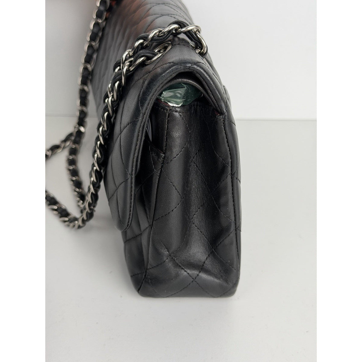 CHANEL Classic Double Flap Bag Medium Black Leather 2011 U2