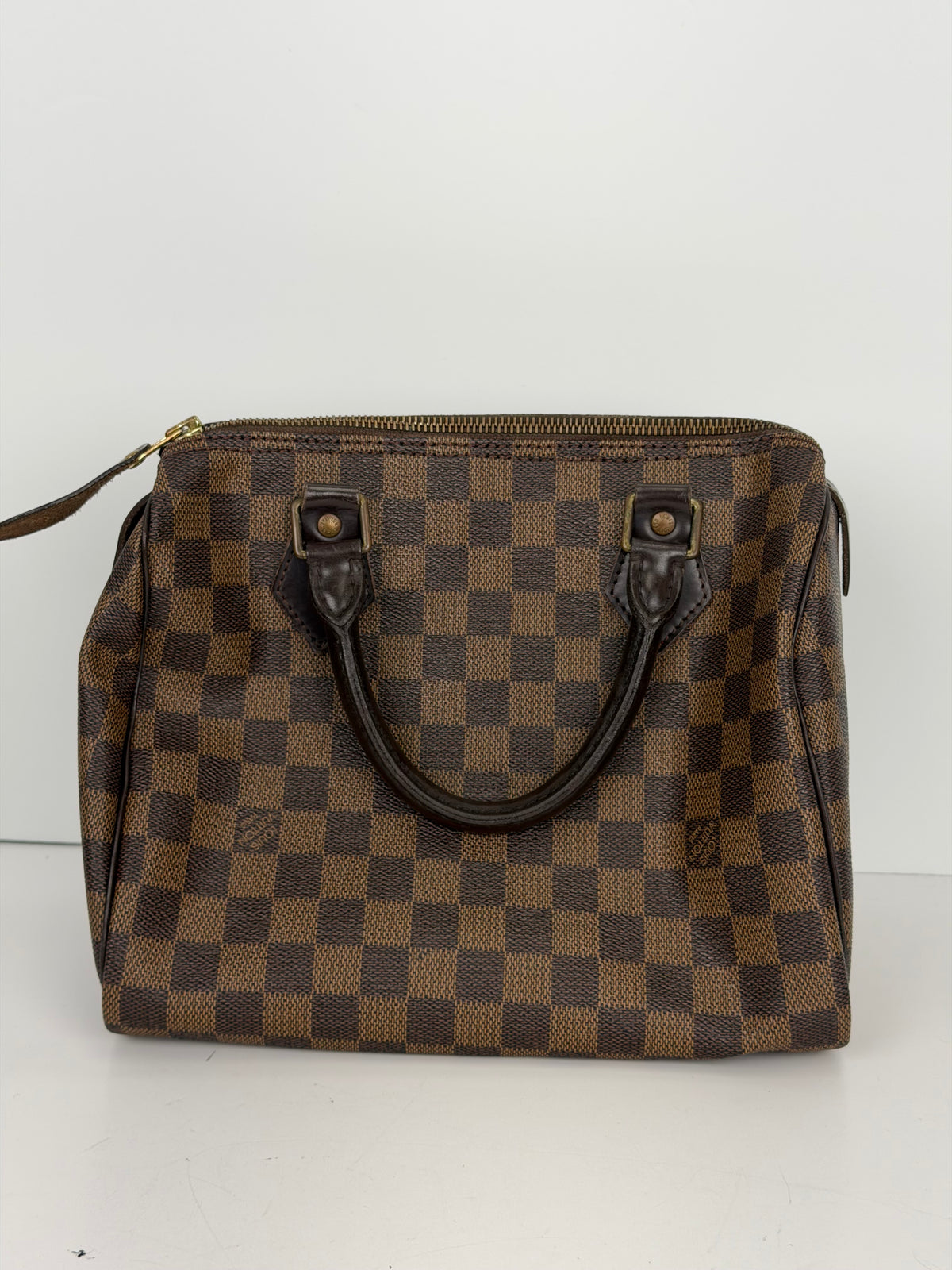 Louis Vuitton Soft Speedy 25 Handbag in Damier Ebene Coated Canvas 2008 YS-07
