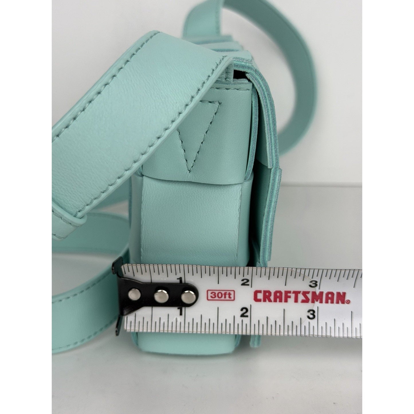 Bottega Veneta Intrecciato Cassette Shoulder Bag Small in Spearmint Leather