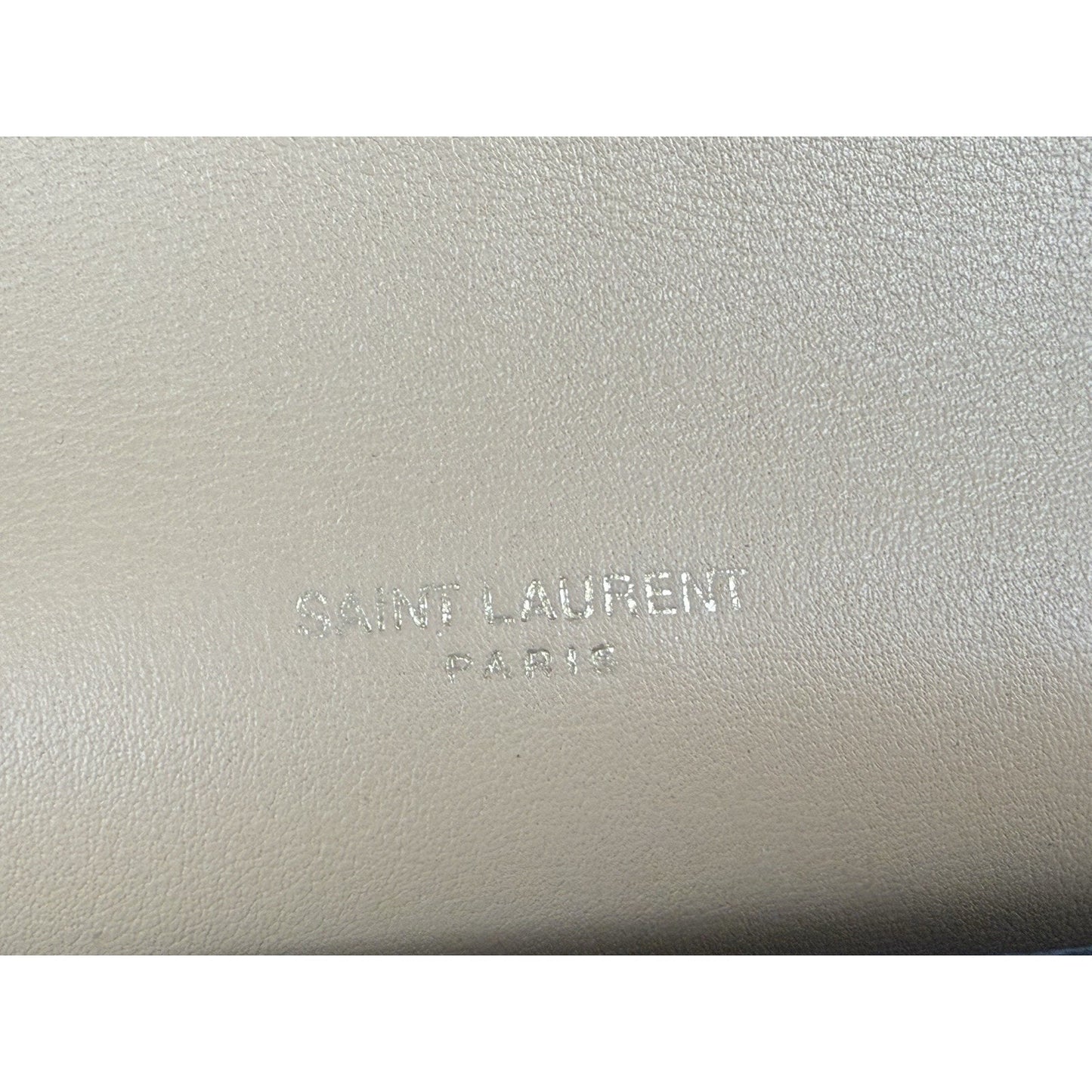 Saint Laurent Micro Raffia Monogram Uptown Chain Wallet – Natural Hay Blush