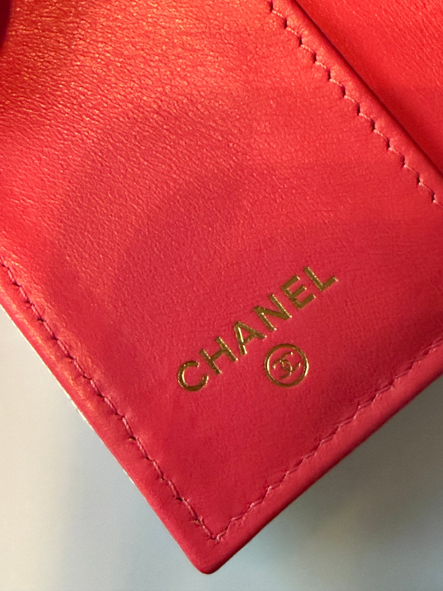 Chanel Small Wallet Trifold White Caviar Leather K3