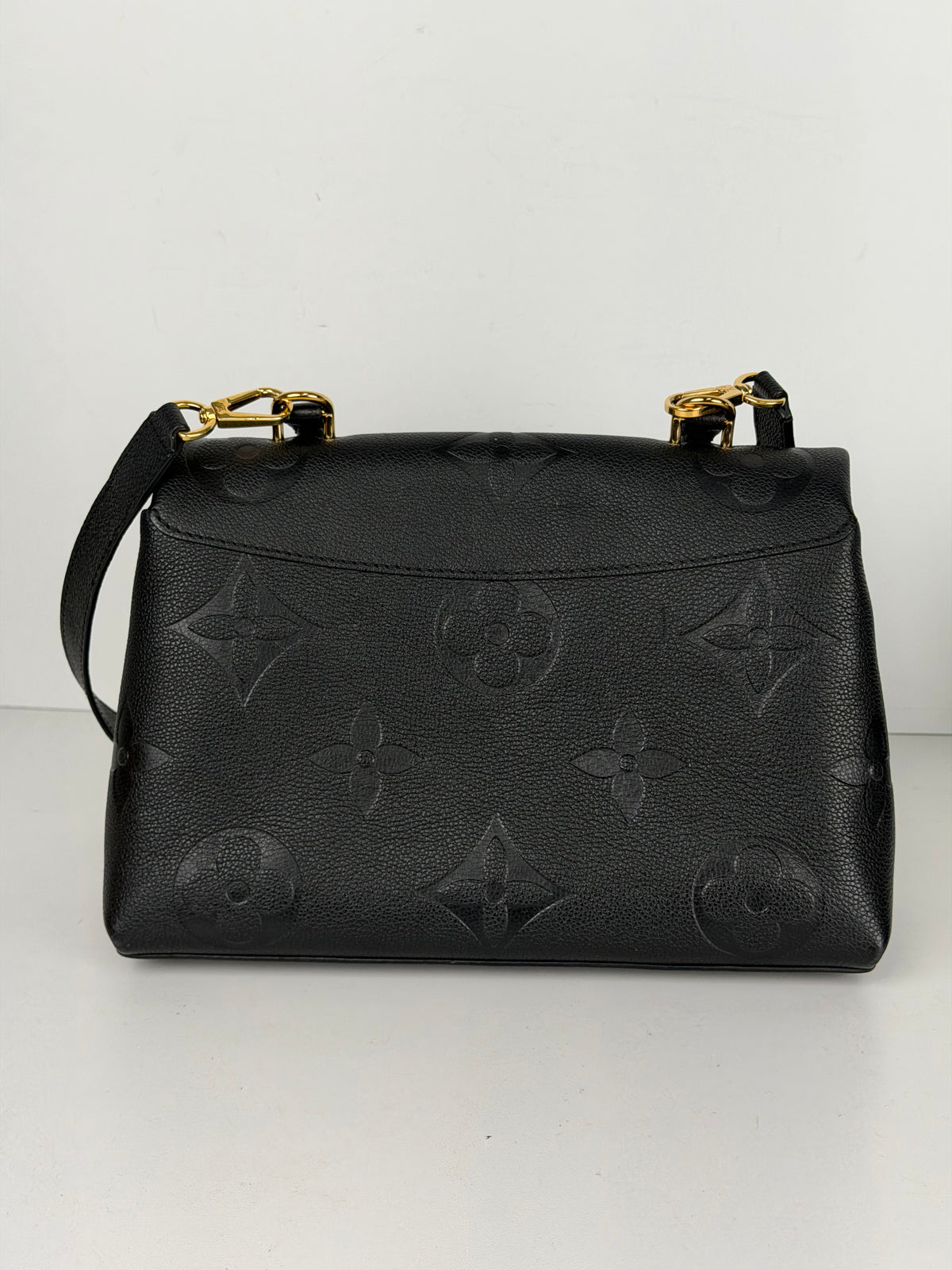 Louis Vuitton Madeleine MM Handbag LV Monogram in Black Empreinte Leather NFC YS2