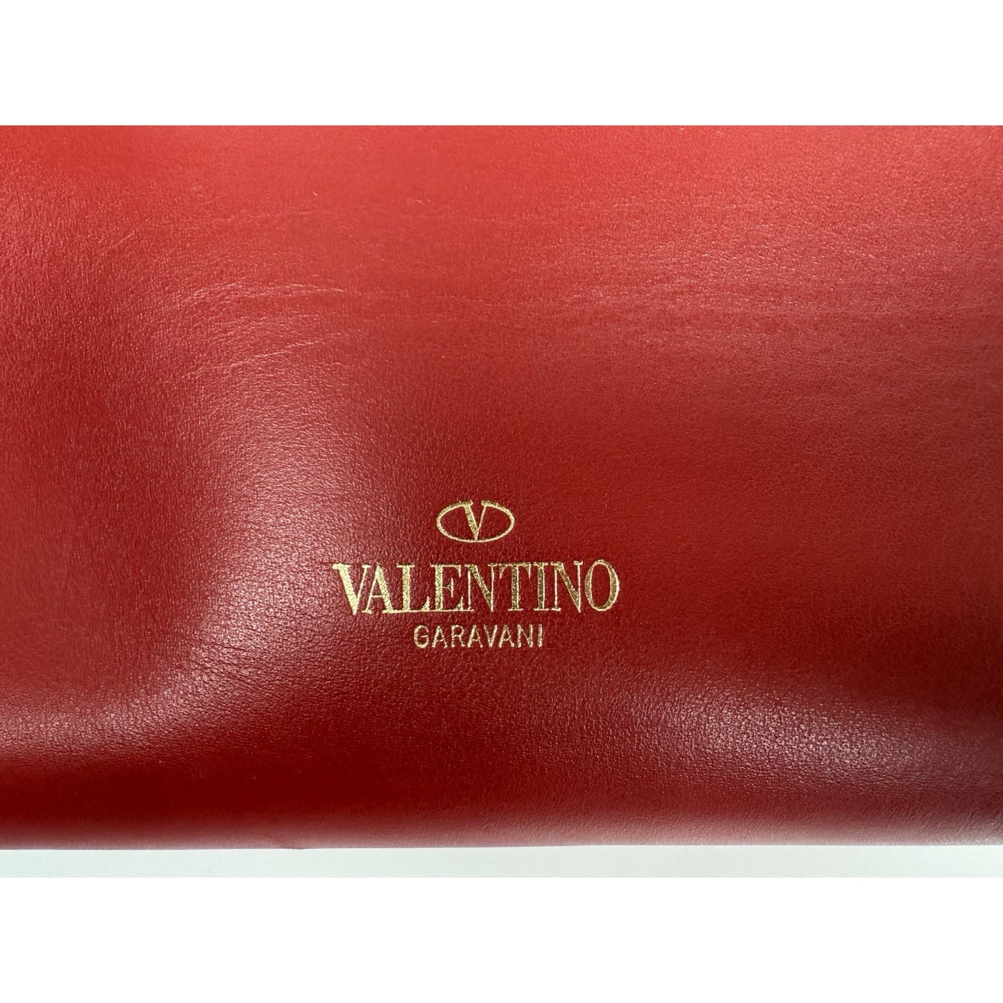 Valentino Garavani Calfskin Rockstud Shoulder Handbag Tote Red