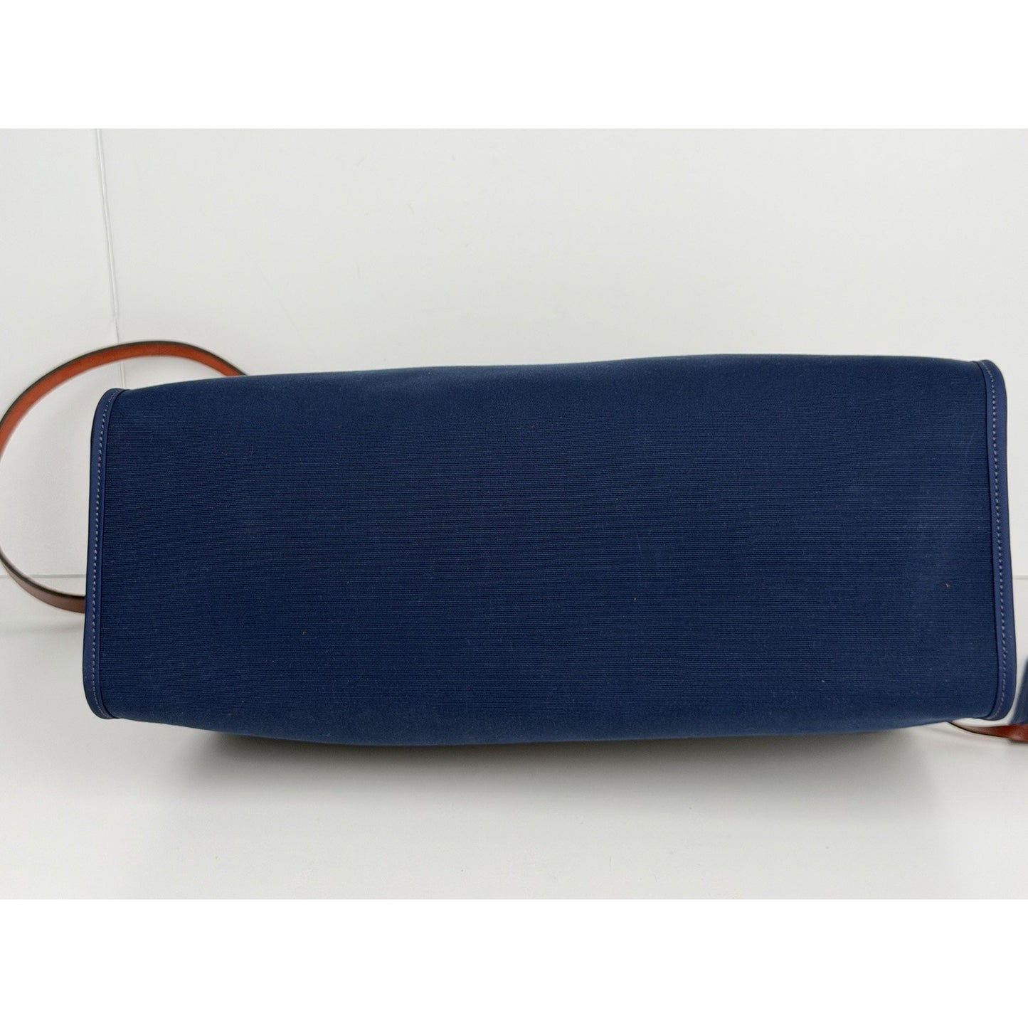 Hermes Herbag Zip 39 MM Toile Vache Hunter Navy Canvas and Leather Trim 2015 D6