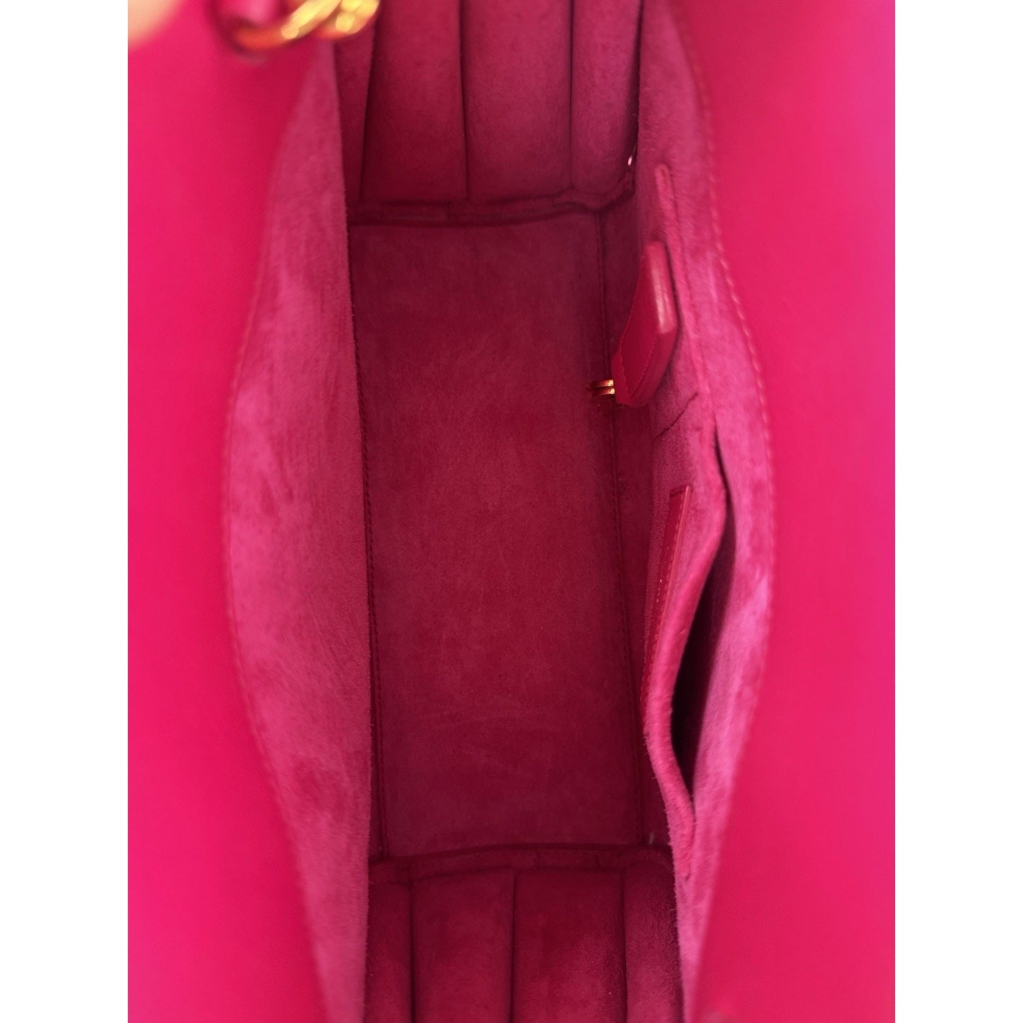 SAINT LAURENT Pink Leather Sac de jour Nano Women's Bag with Shoulder Strap