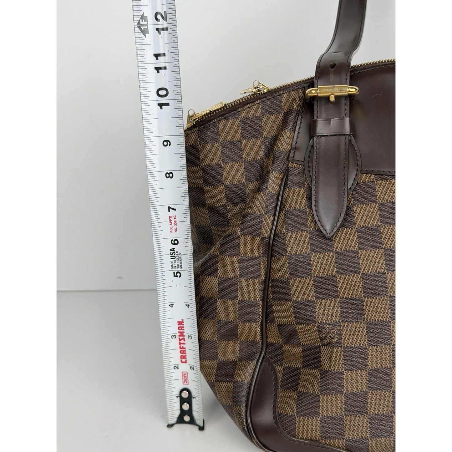 Louis Vuitton Verona MM Damier Ebene Shoulder Bag Brown Coated Canvas 2010 S14