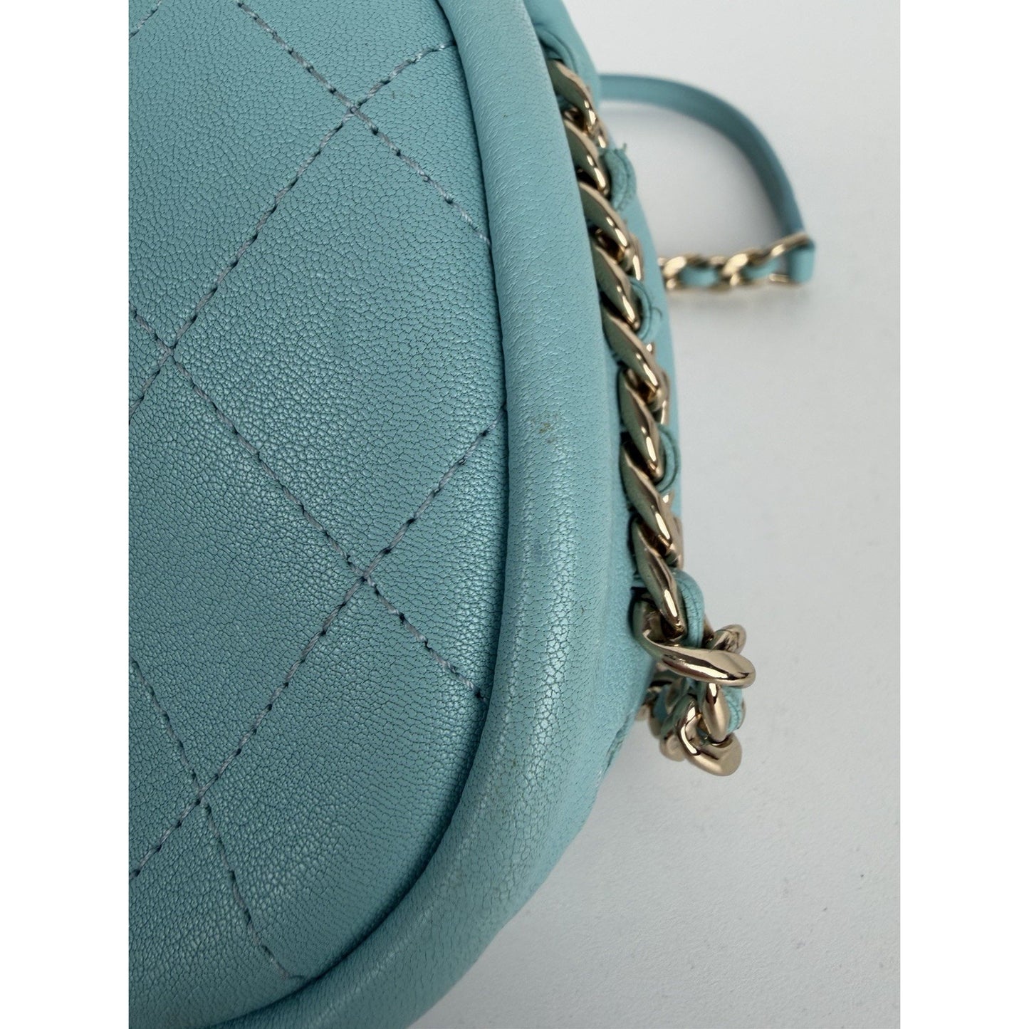 Chanel Casual Trip Camera Case Bag Small in Tiffany Blue Goatskin 2018-2019 D4