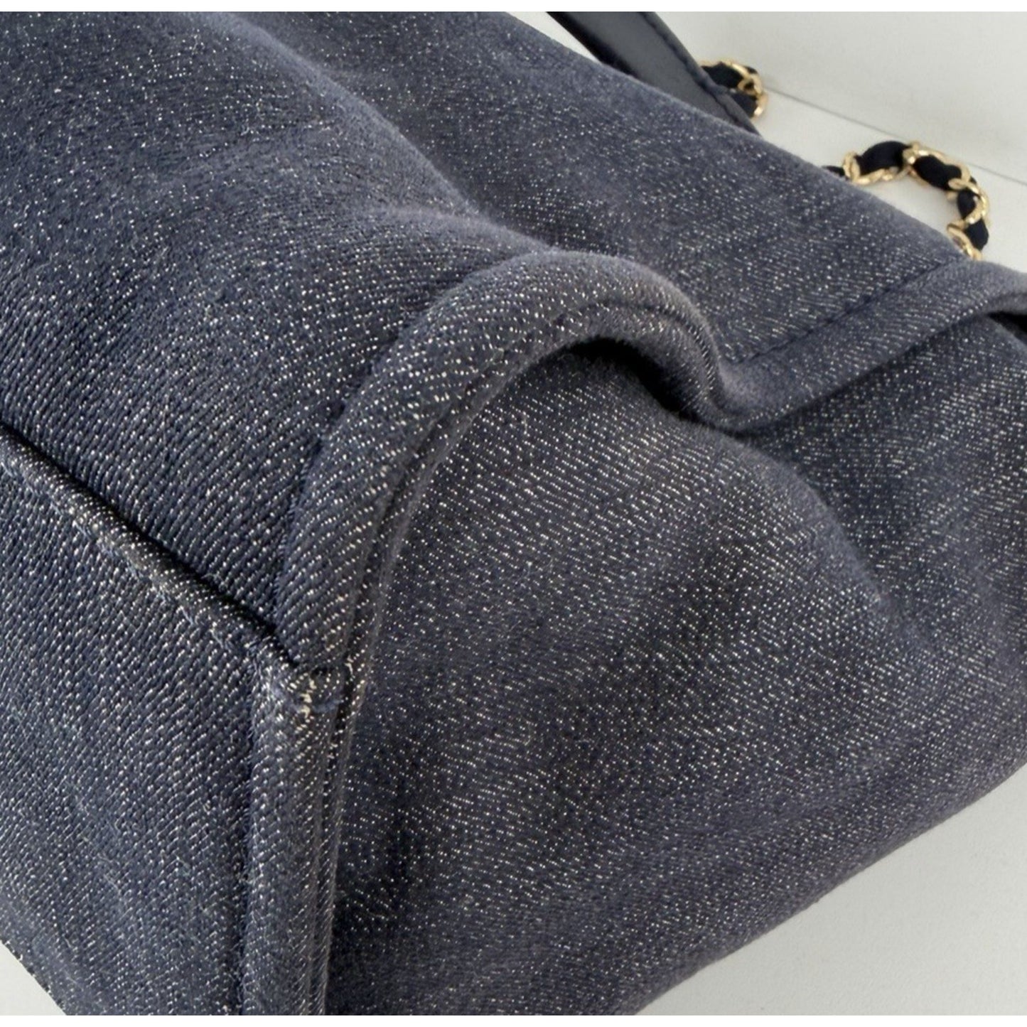 Chanel Deauville Medium Shopping Tote Bag in Denim Canvas 2013 "CC" Logo D1