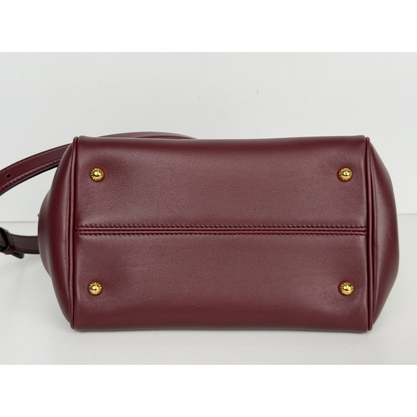 Dolce & Gabbana My Sicily Leather Medium Handbag in Bordeaux R1