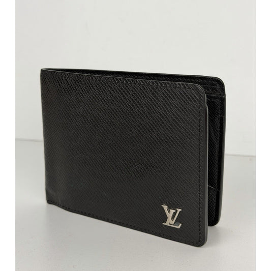 Louis Vuitton Multiple Wallet for Men in Black Taiga Leather NFC
