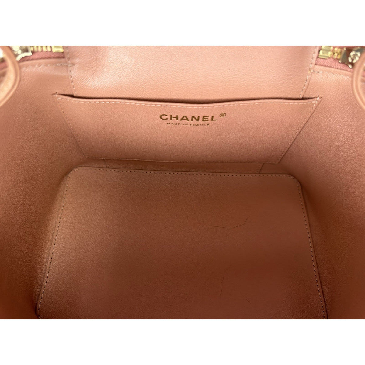Chanel Knock On Wood Vanity Case Crossbody Bag in Coral Leather 2018-2019 C5
