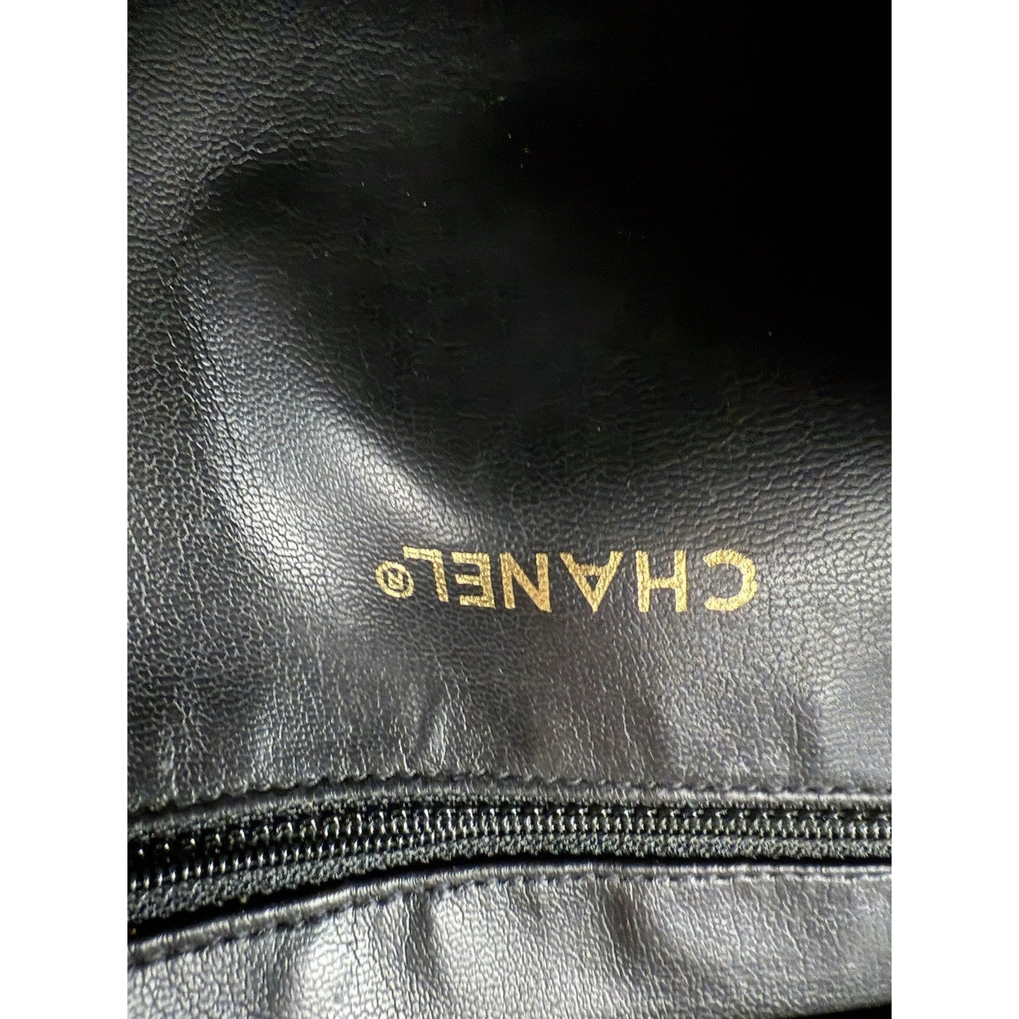CHANEL Vintage CC Charm Quilted Patent Leather Tote Bag