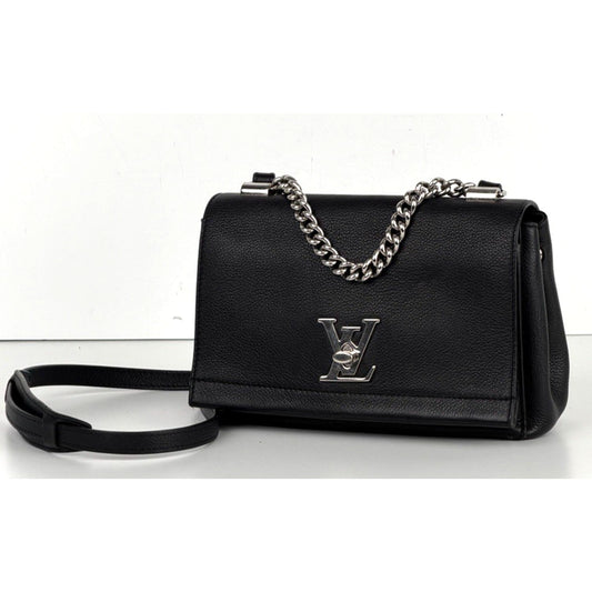 Louis Vuitton Lockme II BB Handbag in Black Pebbled Leather 2016 S-10