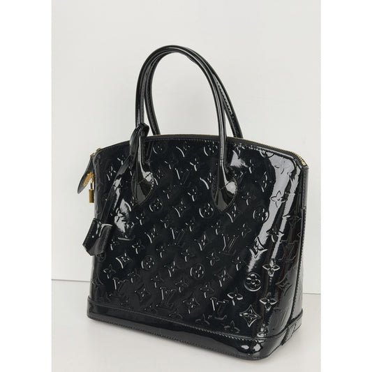 Louis Vuitton Monogram Vernis Lockit PM Handbag in Black Patent Leather 2014