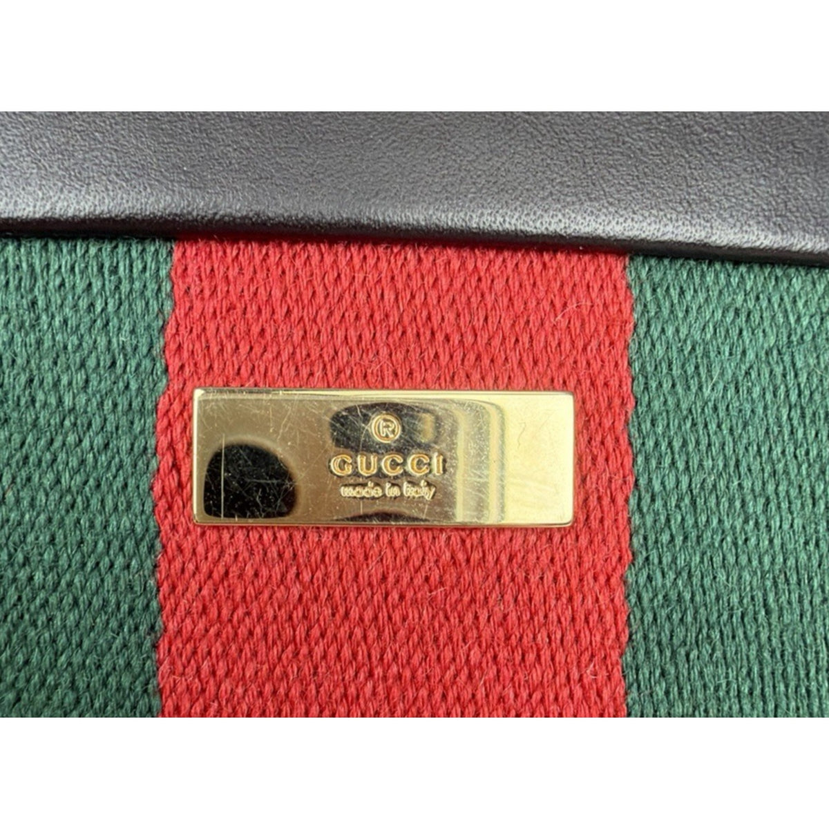 Gucci Web Canvas Vertical Tote Bag in Beige Vintage S-06