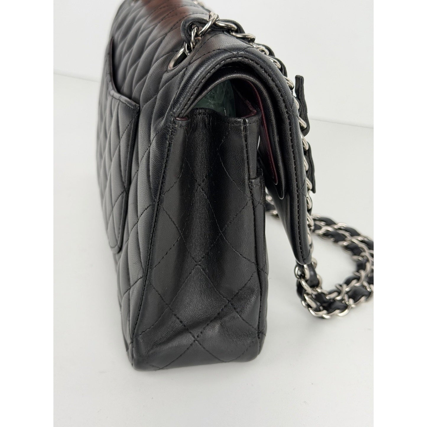 CHANEL Classic Double Flap Bag Medium Black Caviar Leather 2011