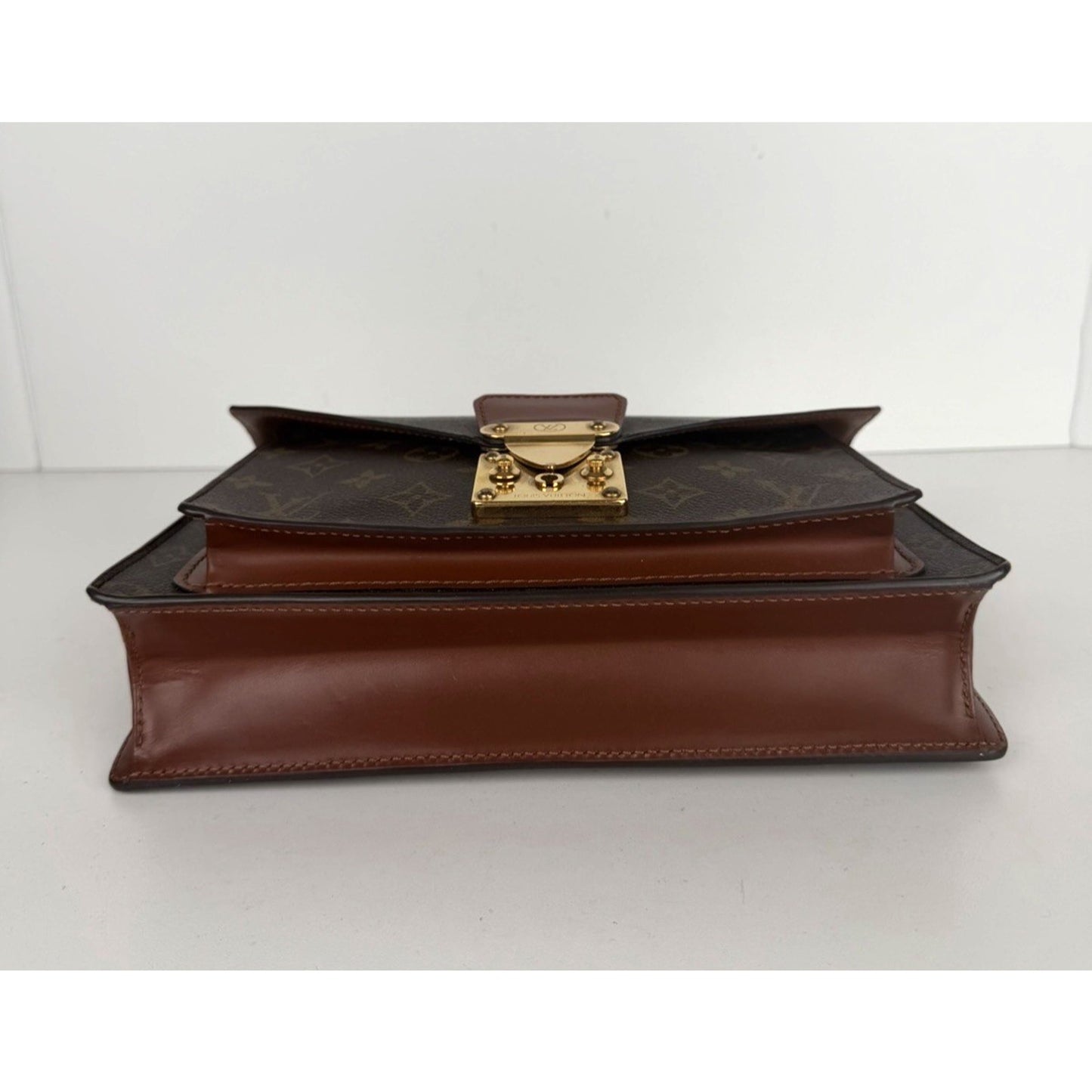 Louis Vuitton Monceau 28 Handbag Vintage Brown LV Monogram Coated Canvas 1994 S3
