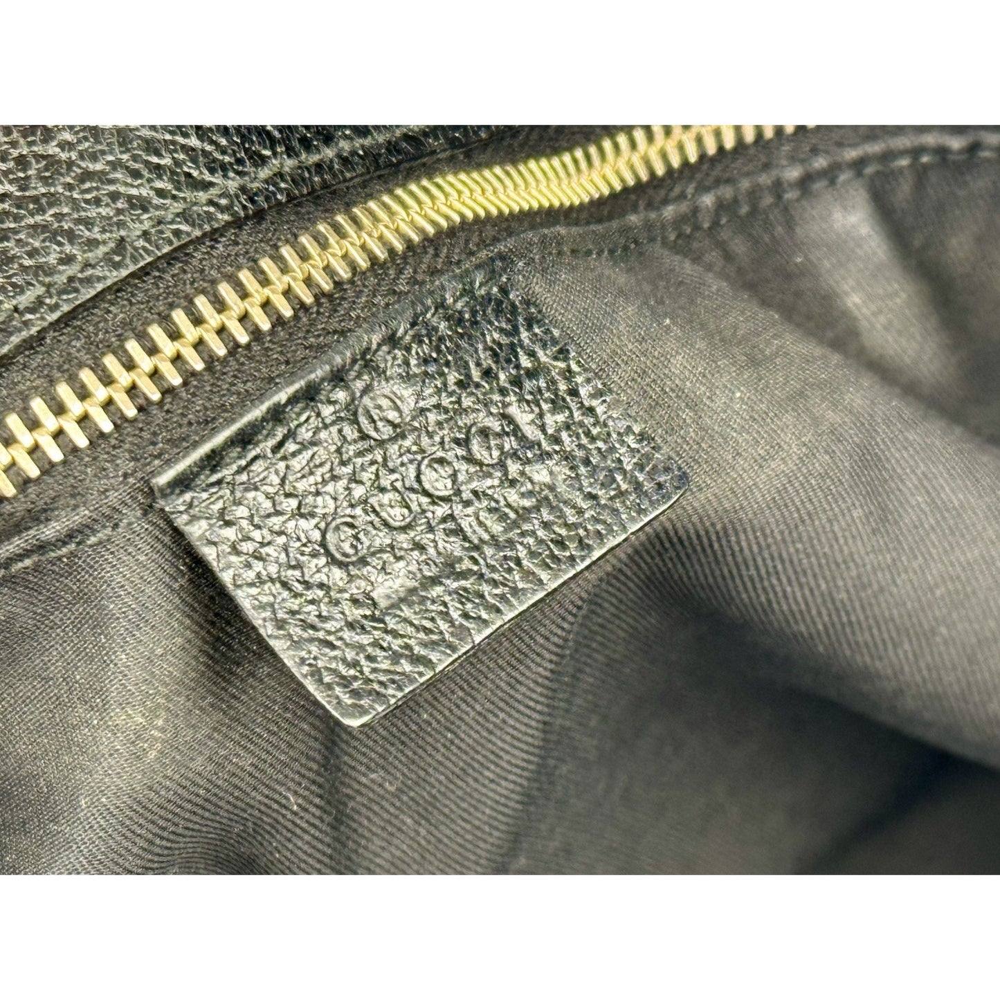 Gucci GG Canvas Tote Bag in Black with Bamboo Handles D-7