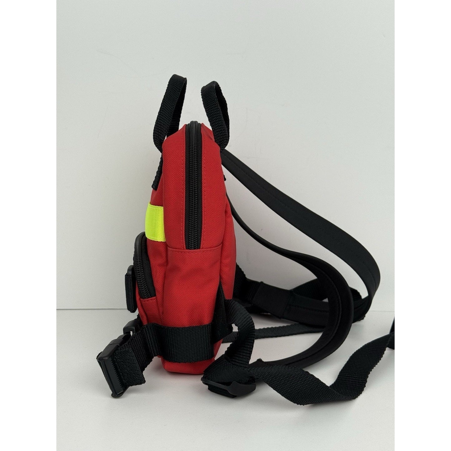 Balenciaga Fireman Backpack with Neon Yellow Reflective Stripe