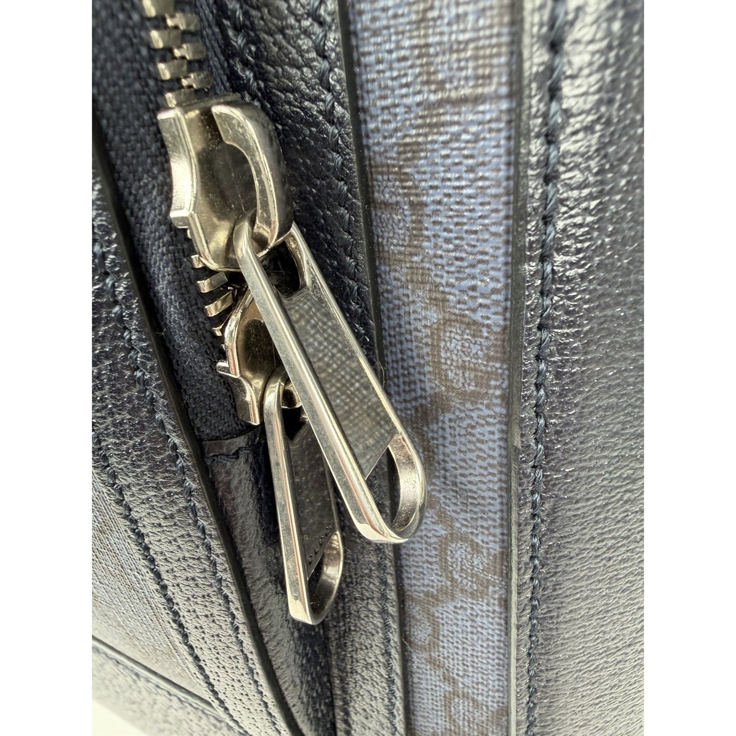 Gucci Ophidia GG Small Cabin Trolley in Blue/Black GG Supreme Coated Canvas