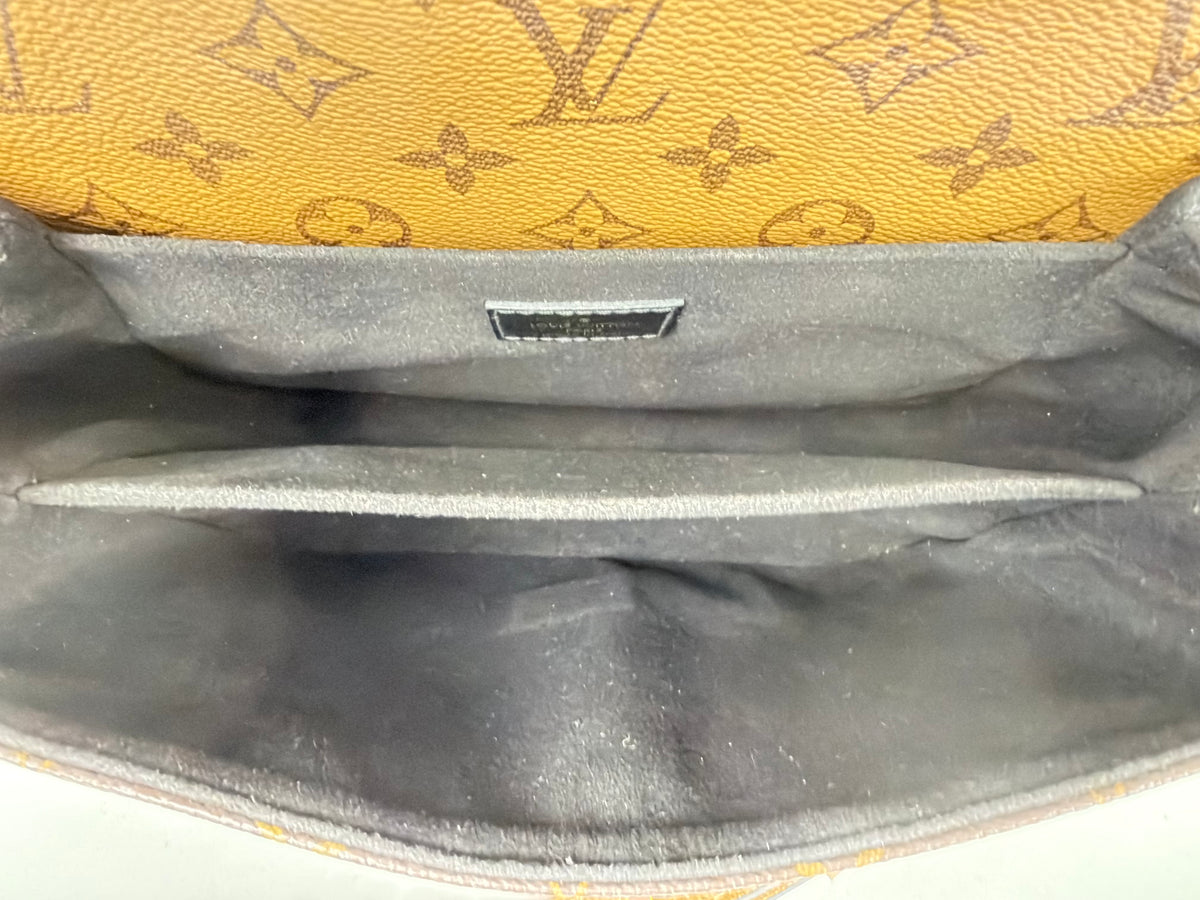 Louis Vuitton Pochette Metis MM Crossbody Bag Brown Reverse Monogram in Coated Canvas 2020 YC2