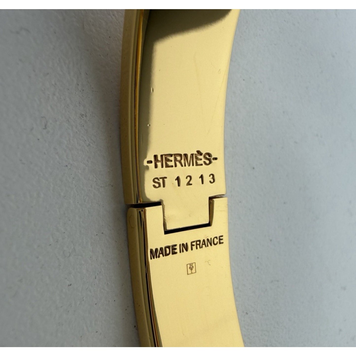Hermes Clic H Bracelet in Orange Enamel