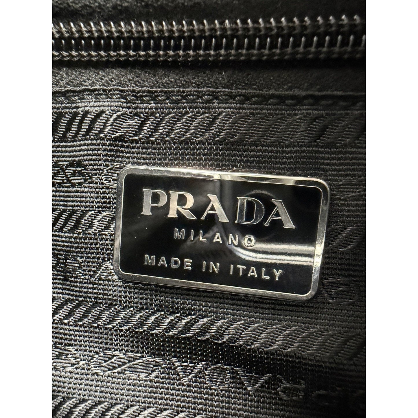 Prada Nylon Shoulder Bag Triangle Logo in Black for Women S06
