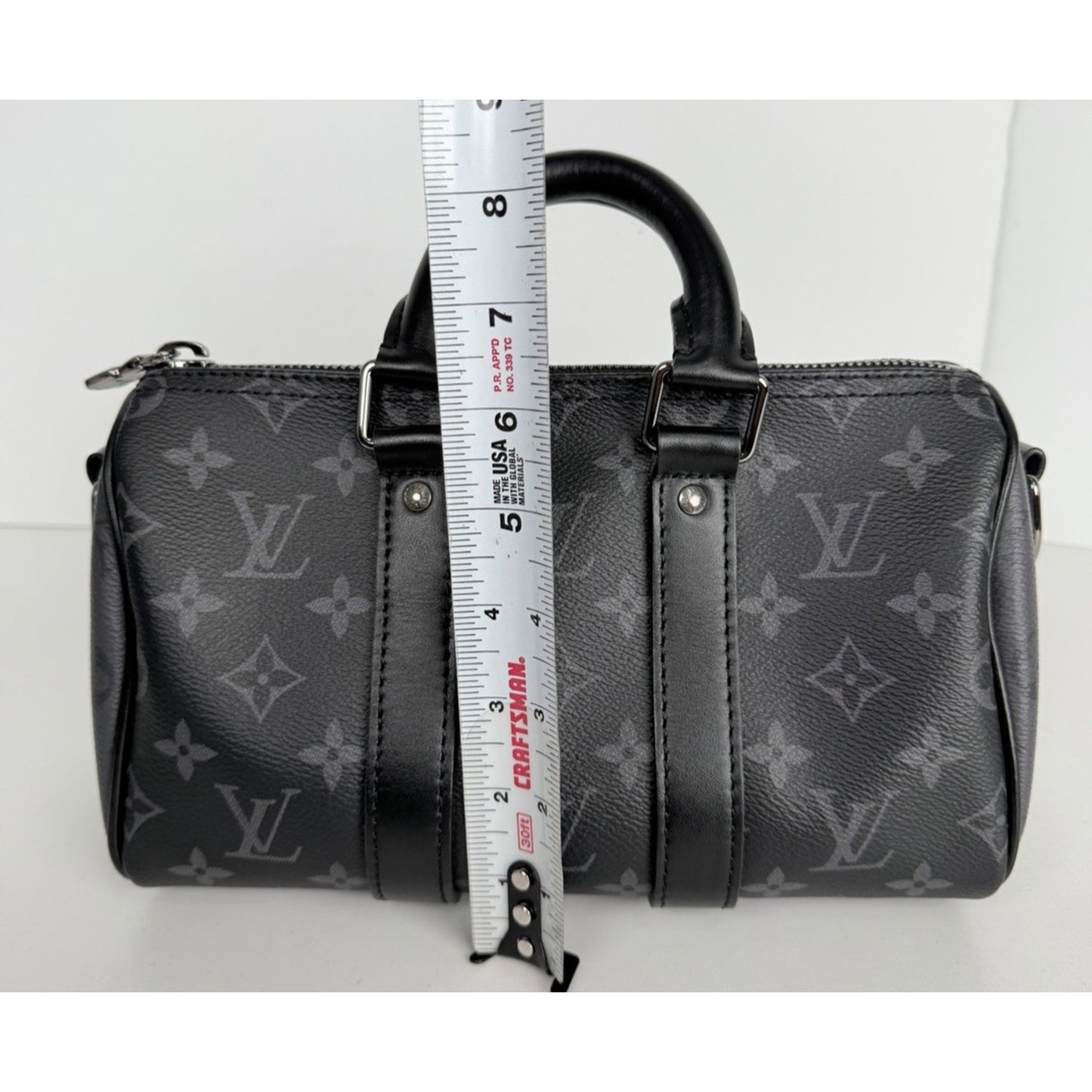 Louis Vuitton Keepall Bandouliere 25 Monogram Eclipse Reverse Coated Canvas F2