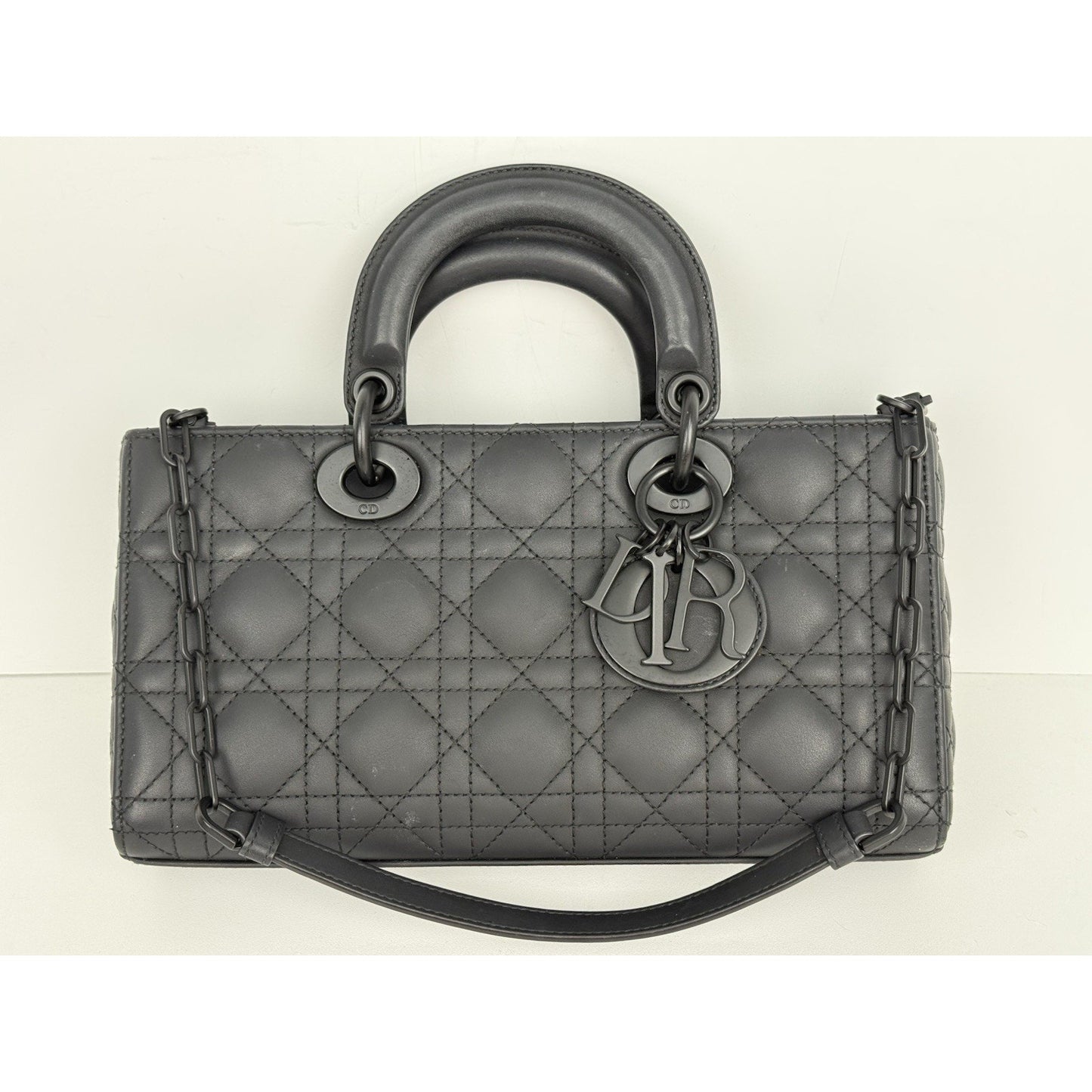 DIOR Medium Lady D-Joy Matte Black Shoulder Bag