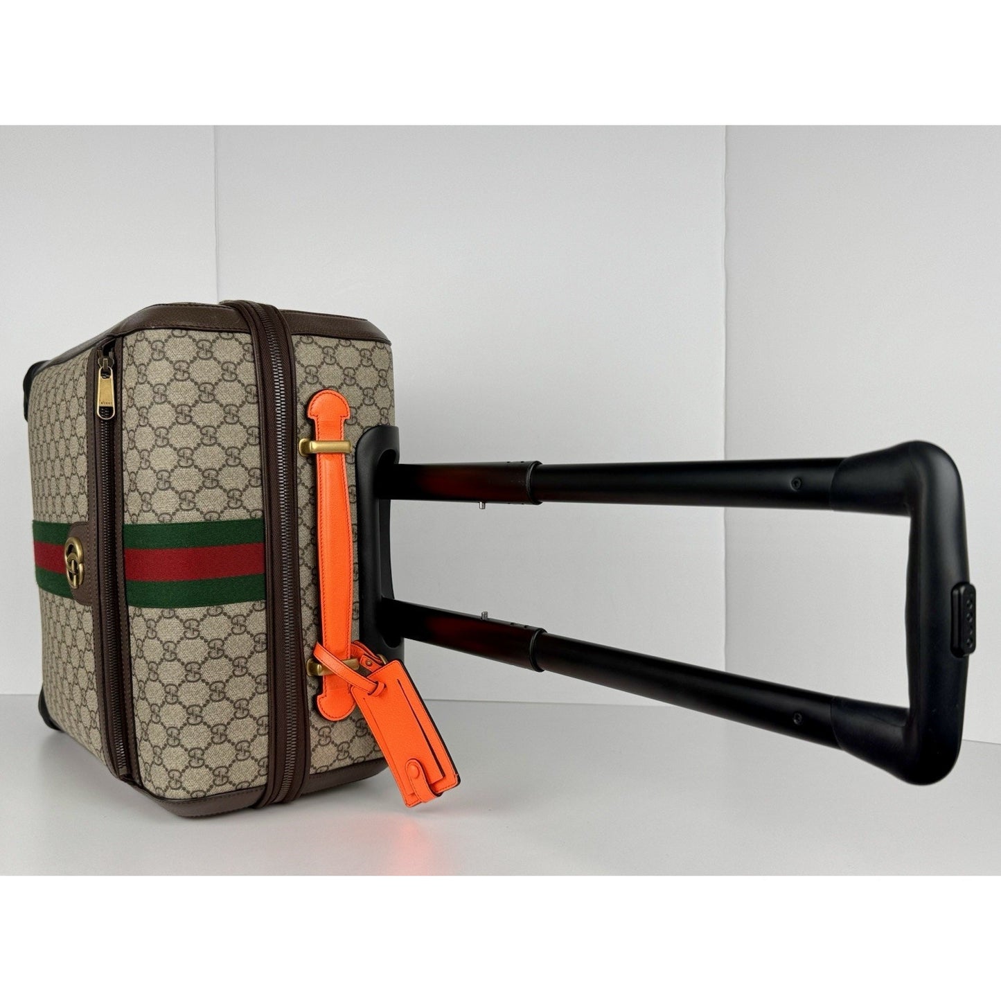 Gucci Savoy Small Cabin Trolley Beige Ebony GG Supreme Canvas
