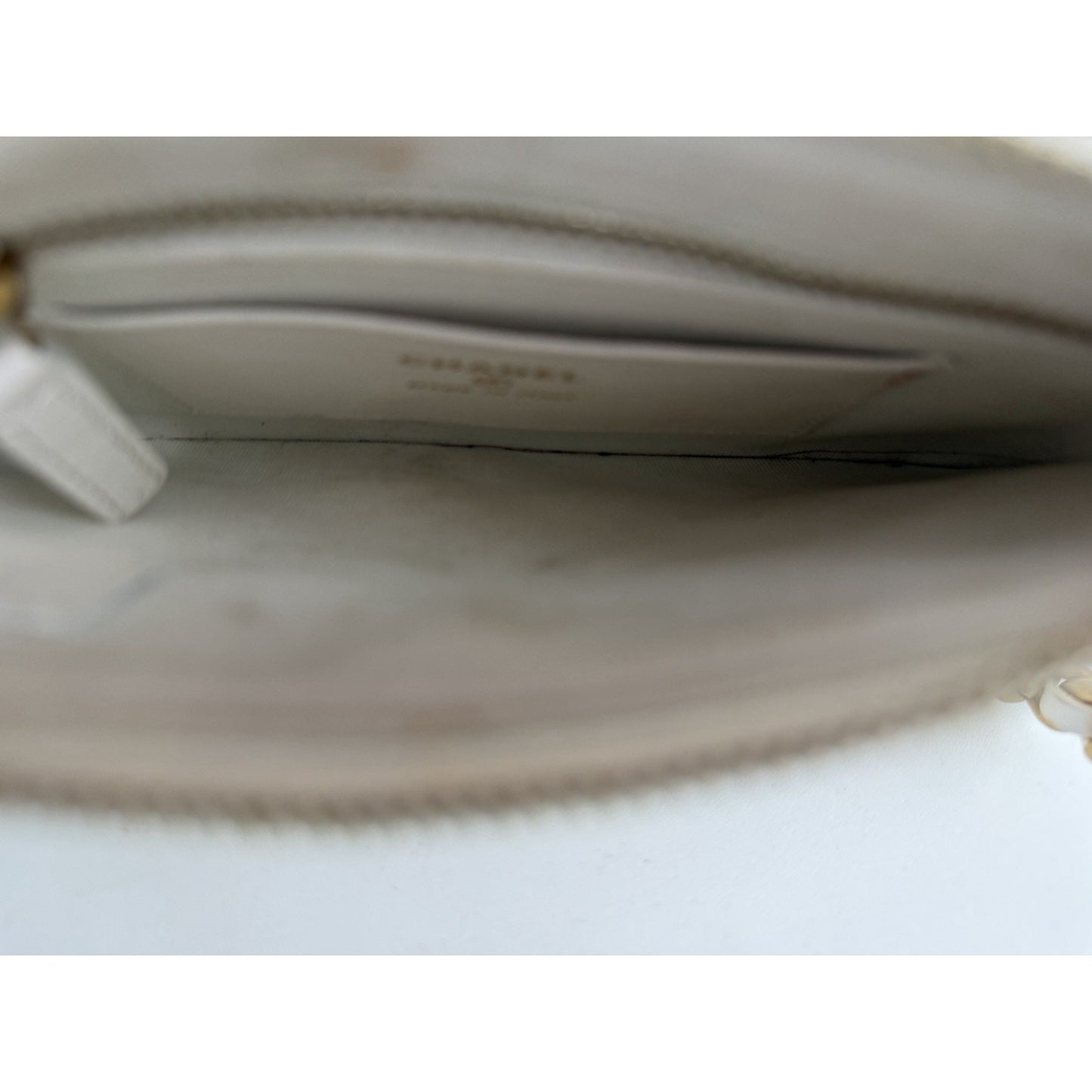 Chanel Lambskin Quilted Chain Around Top Handle Mini Bag White NFC D4