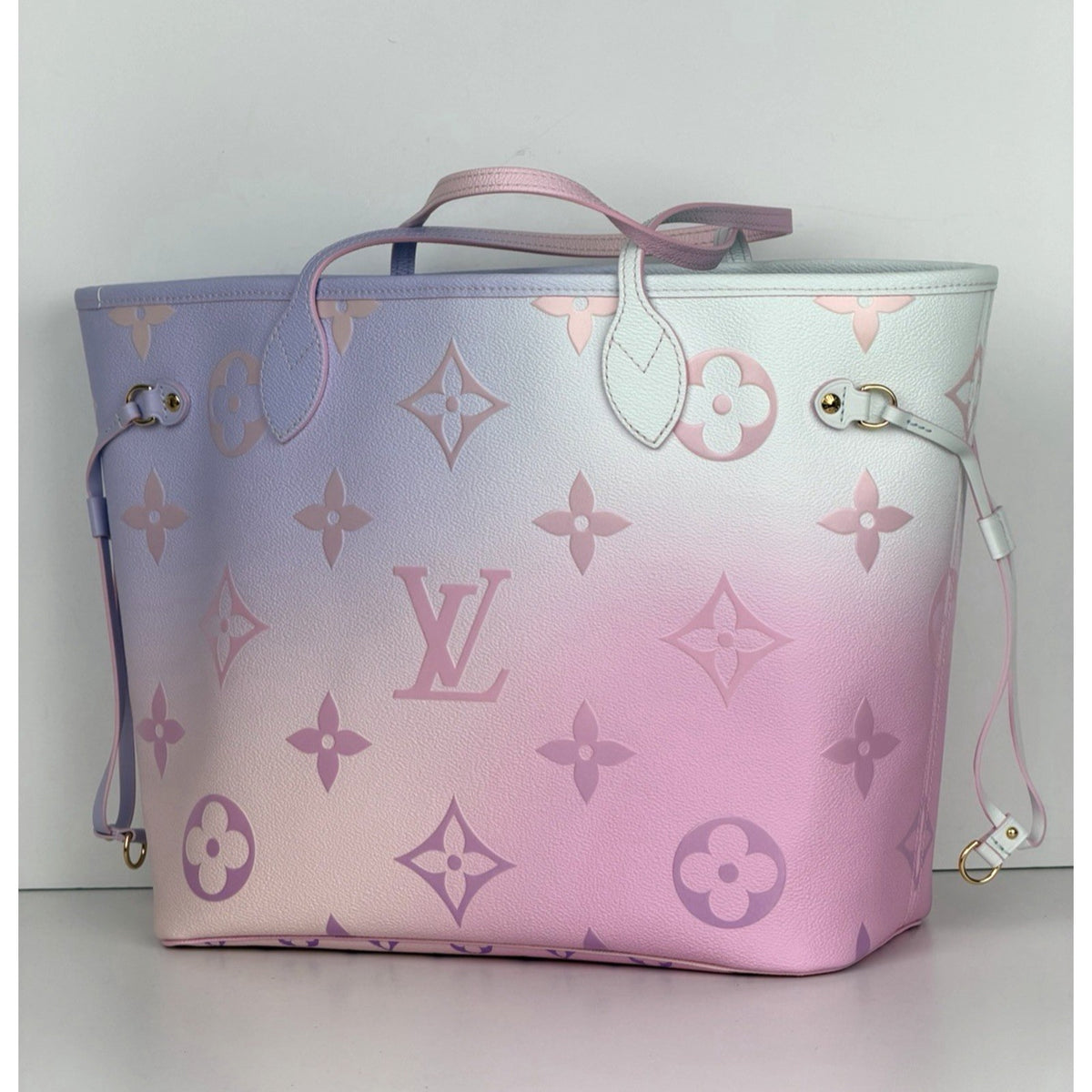 Louis Vuitton Spring in the City Neverfull Bag MM Sunrise Pastel Canvas NFC C5