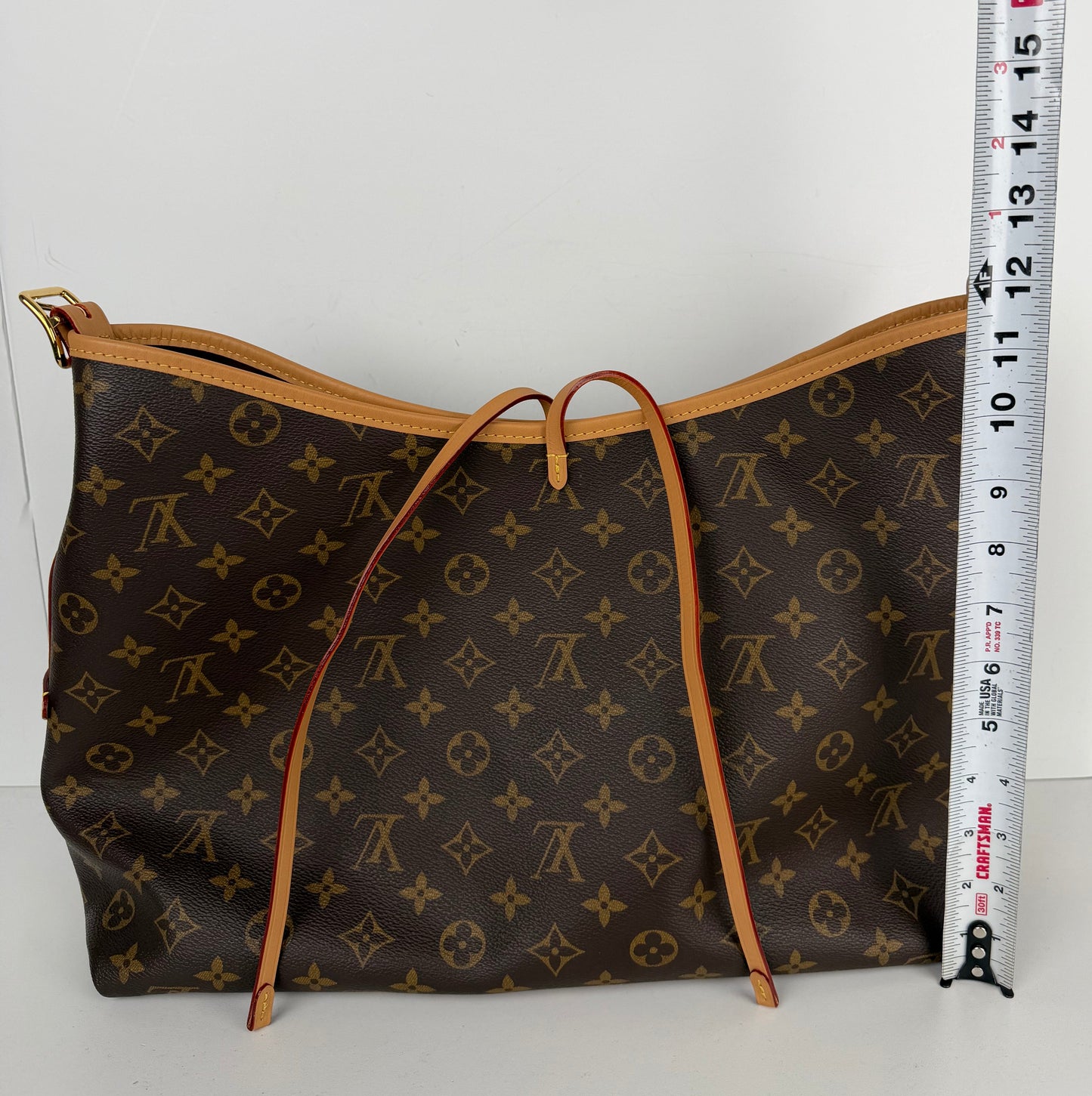 Louis Vuitton CarryAll MM Shoulder Bag in Brown LV Monogram Coated Canvas YC-6