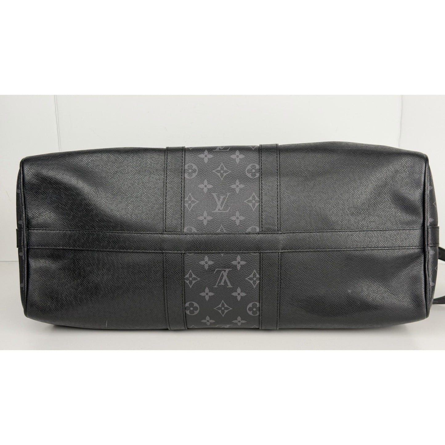 Louis Vuitton Keepall Bandouliere 50 Monogram Eclipse & Black Taiga Leather